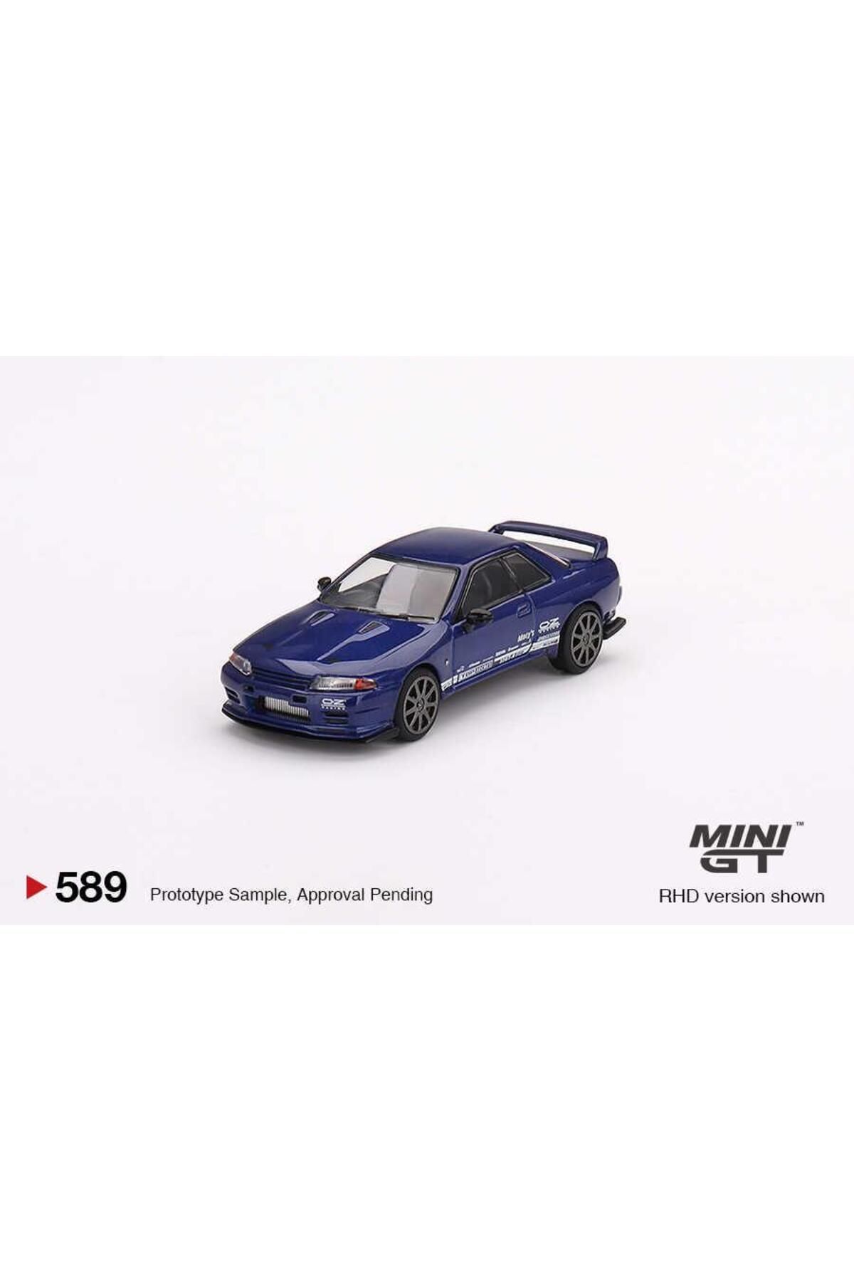 mini gt 589 Nissan Skyline Gt-R Top Secret VR32 Metallic Blue