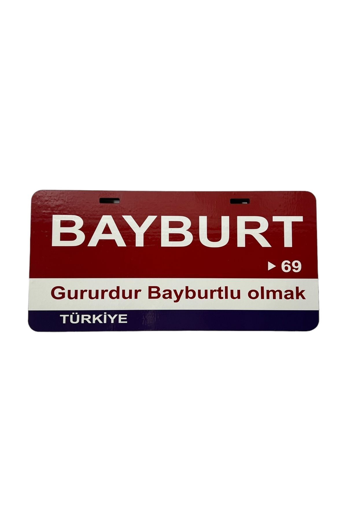 POSTER 69 Plaka Numaralı Bayburt İli 15x30 Cm Ahşap Poster