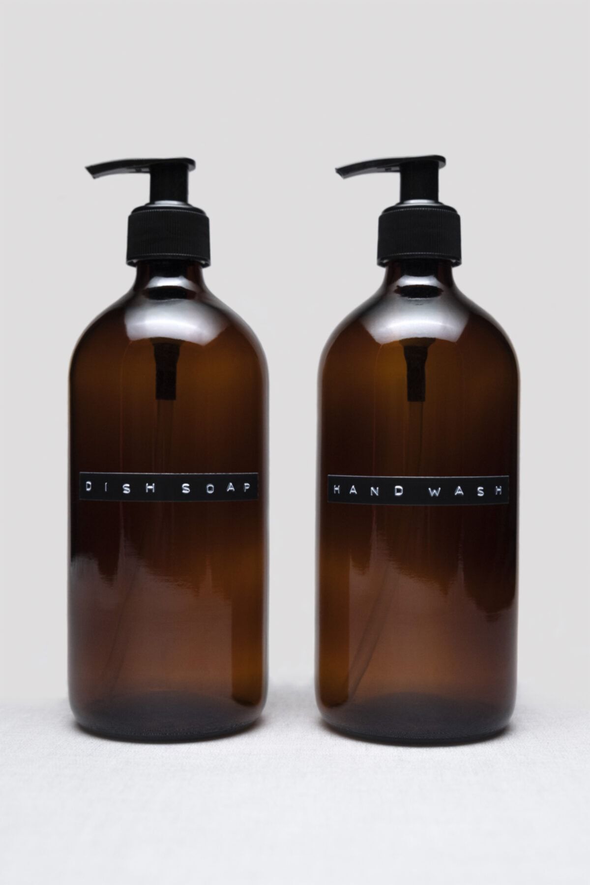 TriChi Design Trichi Home 500ml Amber Cam Sıvı Sabunluk Retro Tasarım 3d Etiket ( 2 Adet ) Hand Wash, Dish Soap