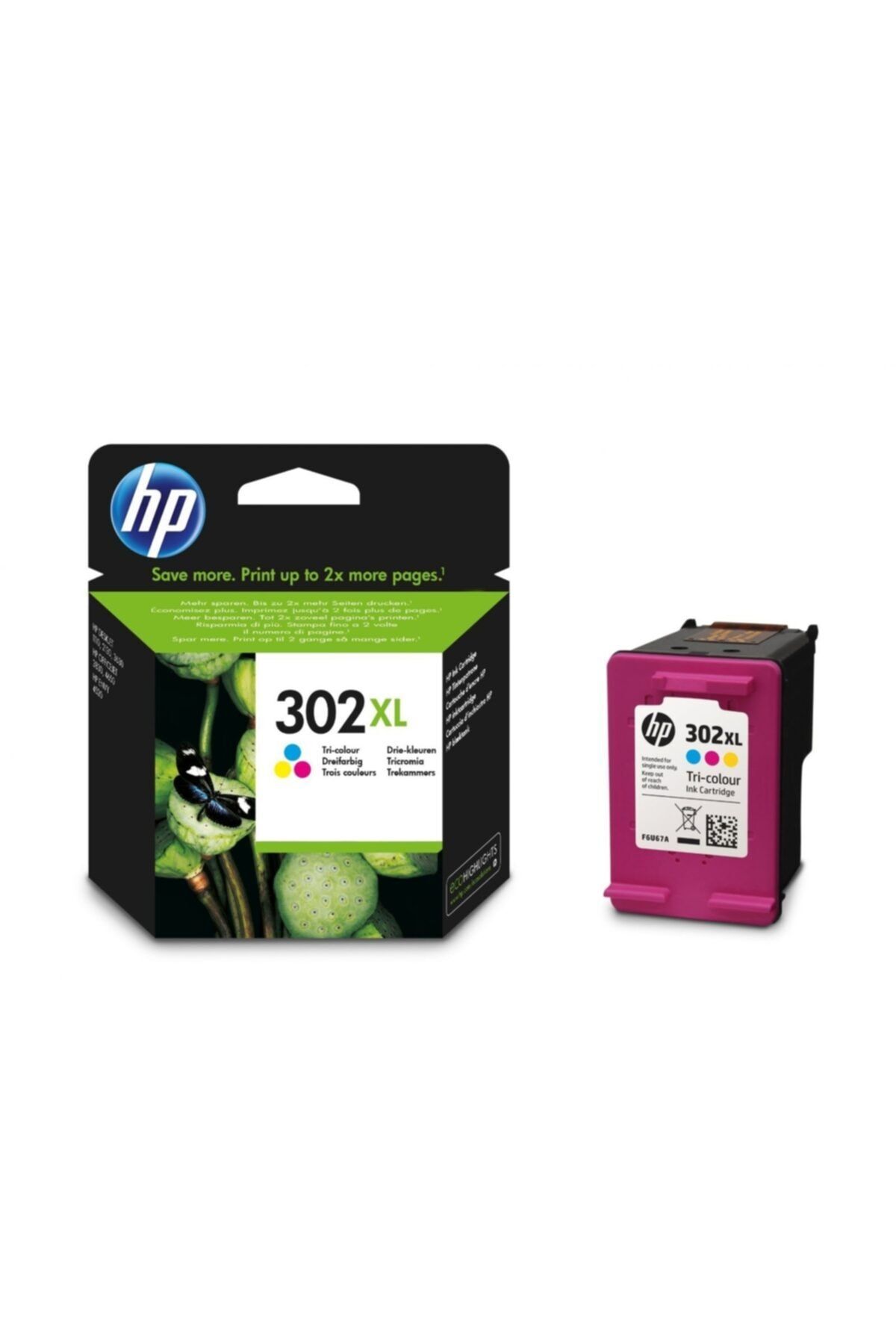 HP F6u67ae Cmy Renkli Mürekkep Kartuş (302xl) - %100 Orjinal