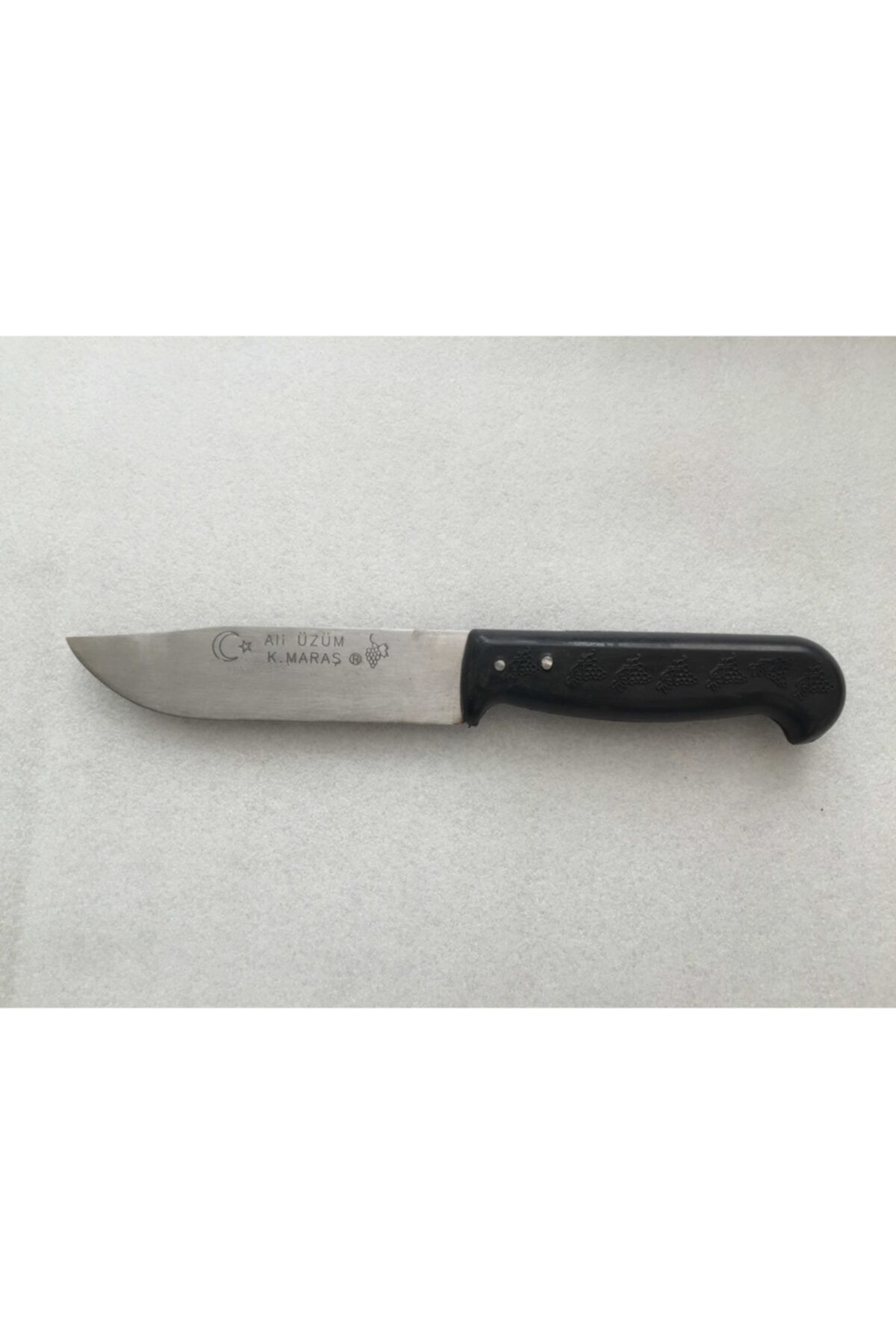 ÜZÜM ÇELİK Mobilreyon - 12 Adet Mutfak Bıçağı - Plastik Siyah Saplı Bıçak - 24cm