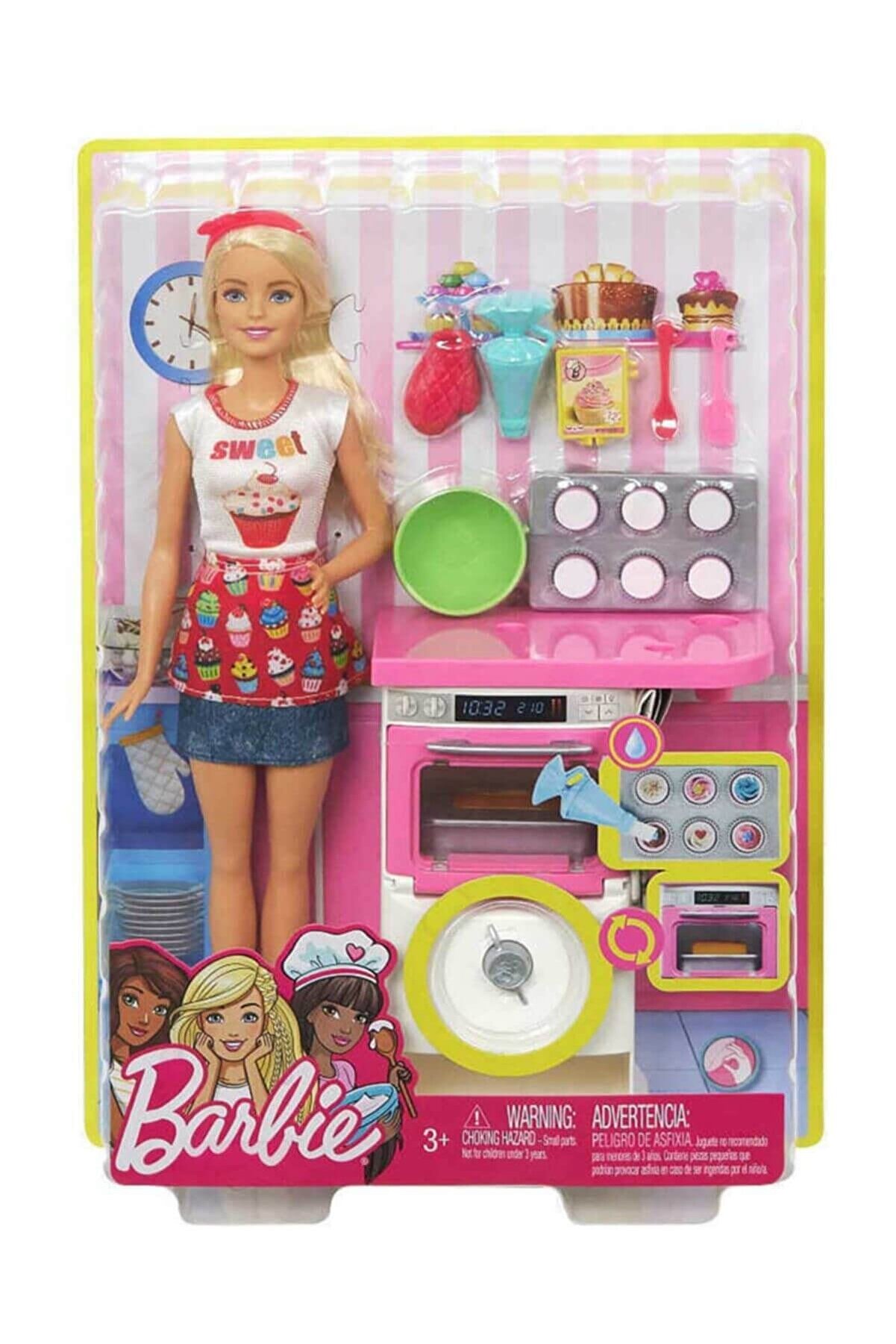 Barbie Pasta Şefi Bebek ve Fırın Oyun Seti FHP57-FHP57