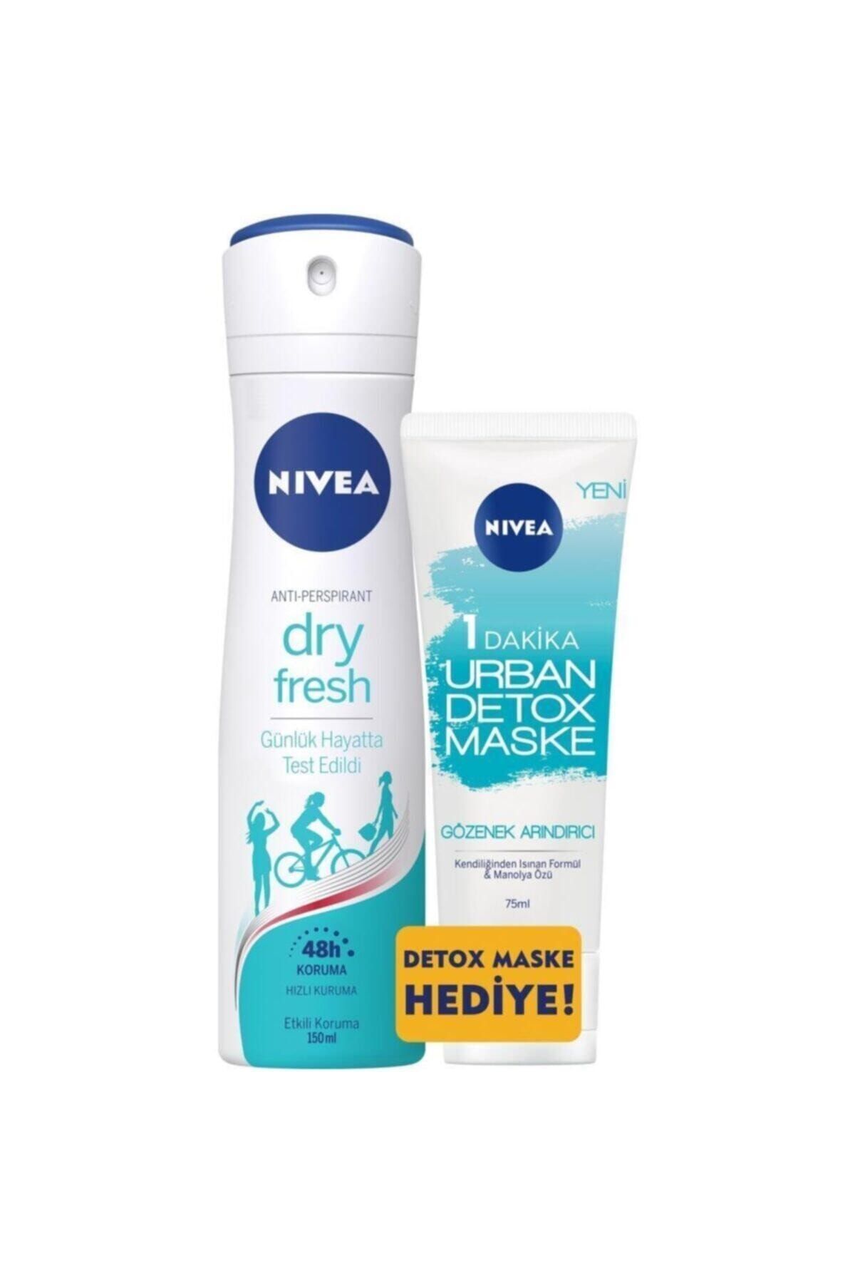 NIVEA Dry Fresh Kadın Sprey + Urban Mavi Maske