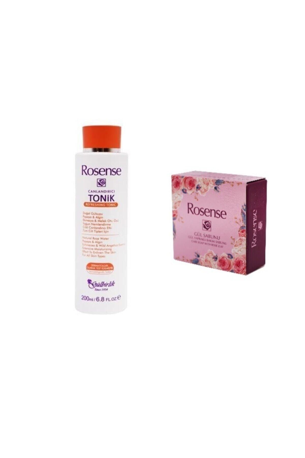 Rosense 2'li Set Canlandırıcı Tonik+ Gül Yapraklı Bakım Sabunu