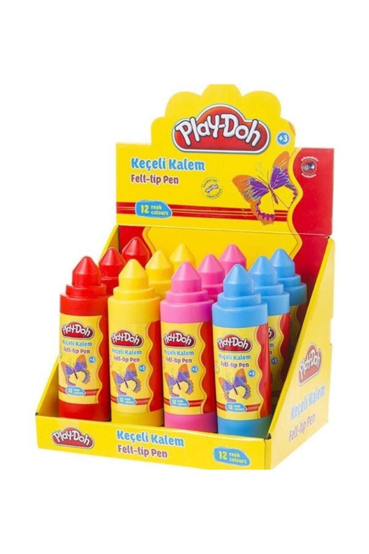 Play Doh Plastik Tüp 12 Renk Keçeli Kalem 5 mm