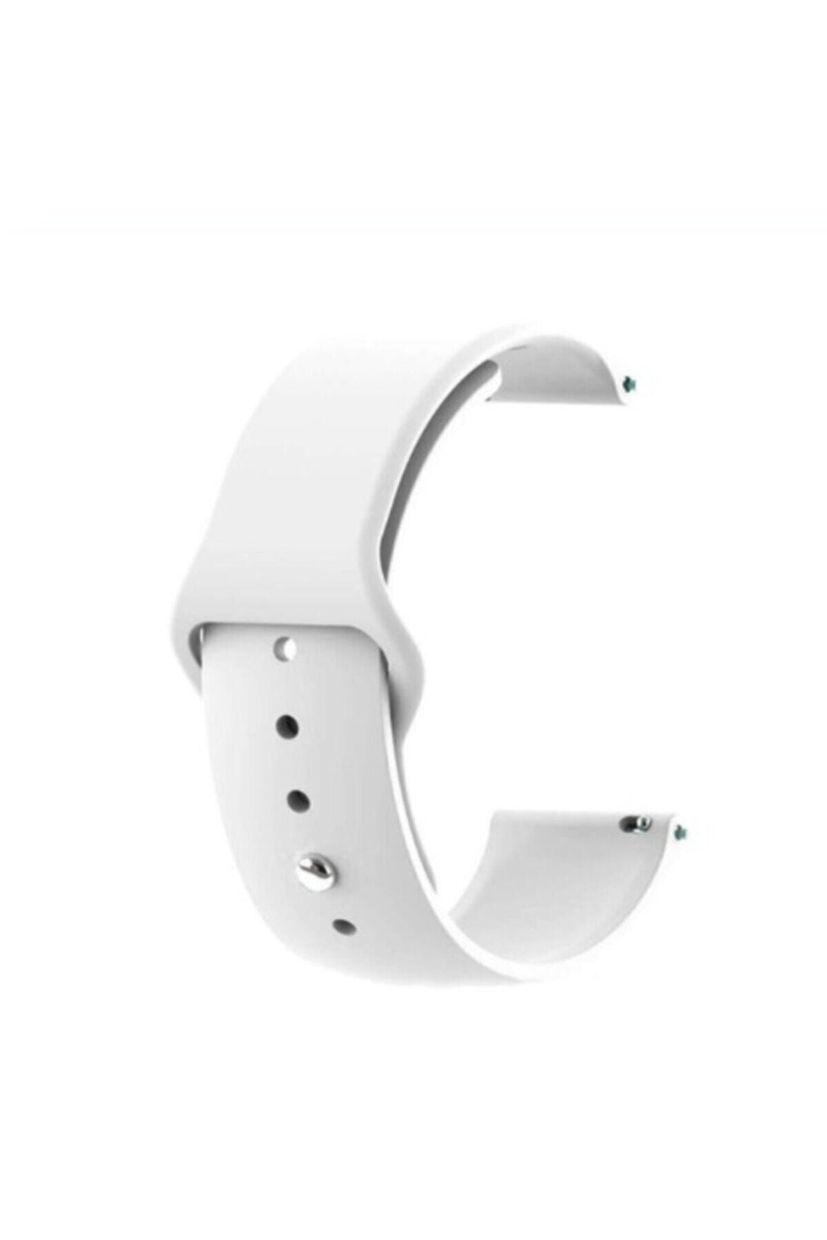 Genel Markalar Xiaomi Amazfit Bip Akıllı Saat Uyumlu Beyaz Silikon Kordon (20mm)