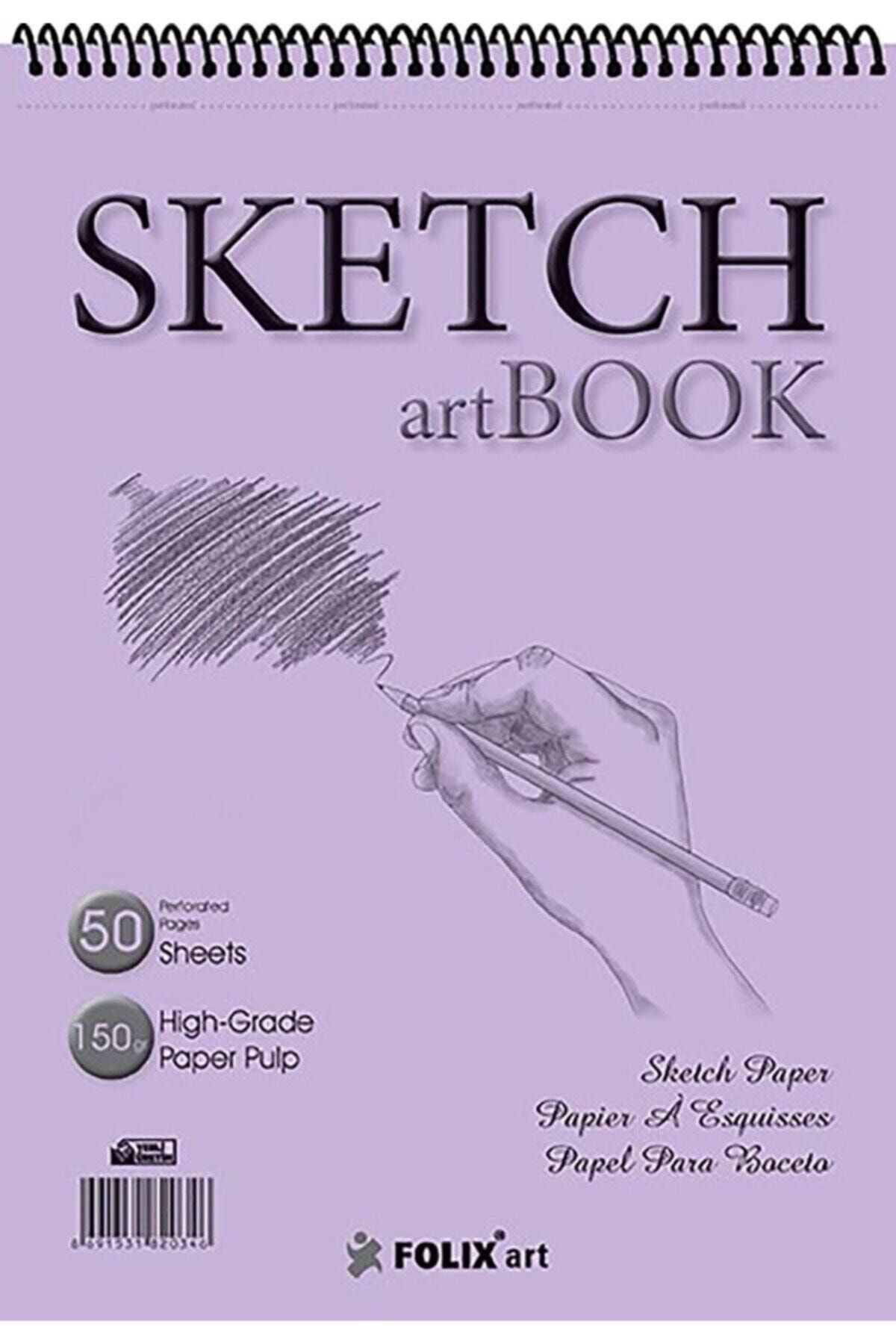 satrik Eskiz Defteri 150 gram A5 50 Yaprak Spiralli Ivory Sketchbook A5 17x24 Cm Sketch Artbook Flx-0803