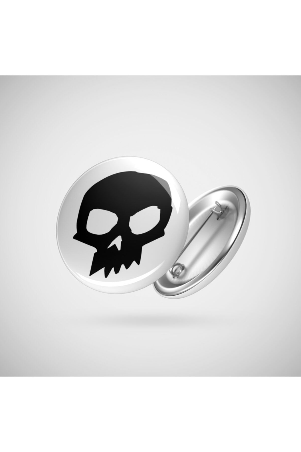 Fizello Skull Cartoon Character Rozet