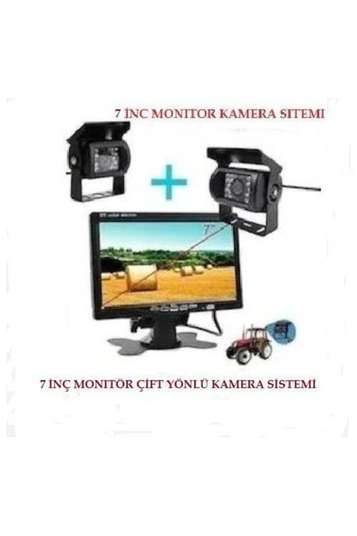 Navigold Kayıt Yapmaz Traktör Biçerdöver 7 inç Monitör Ve Çift Kamera Sistemi