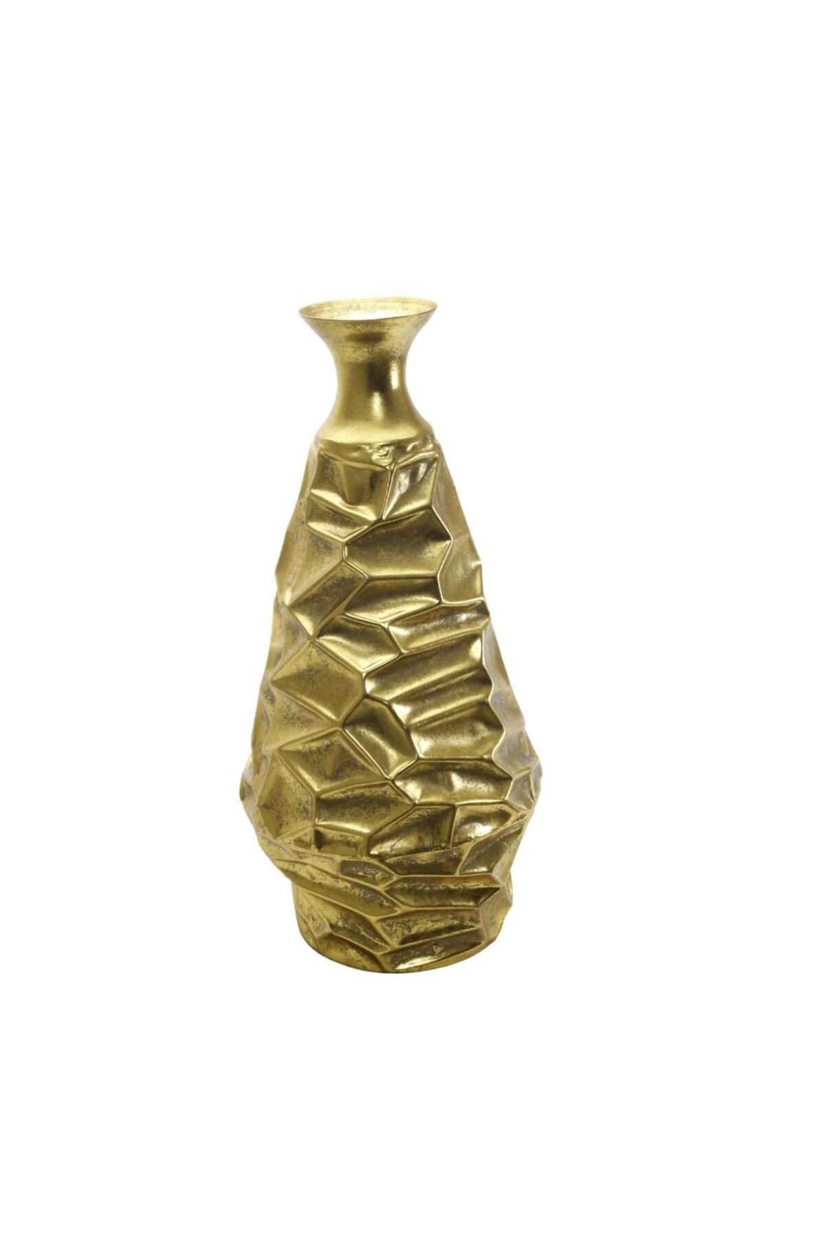 T.Concept Dekoratif Parlak Metal Vazo Gold