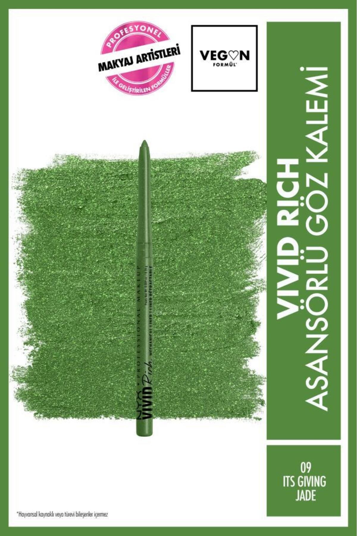 NYX Professional Makeup Vivid Rich Asansörlü Göz Kalemi - 09 Its Giving Jade