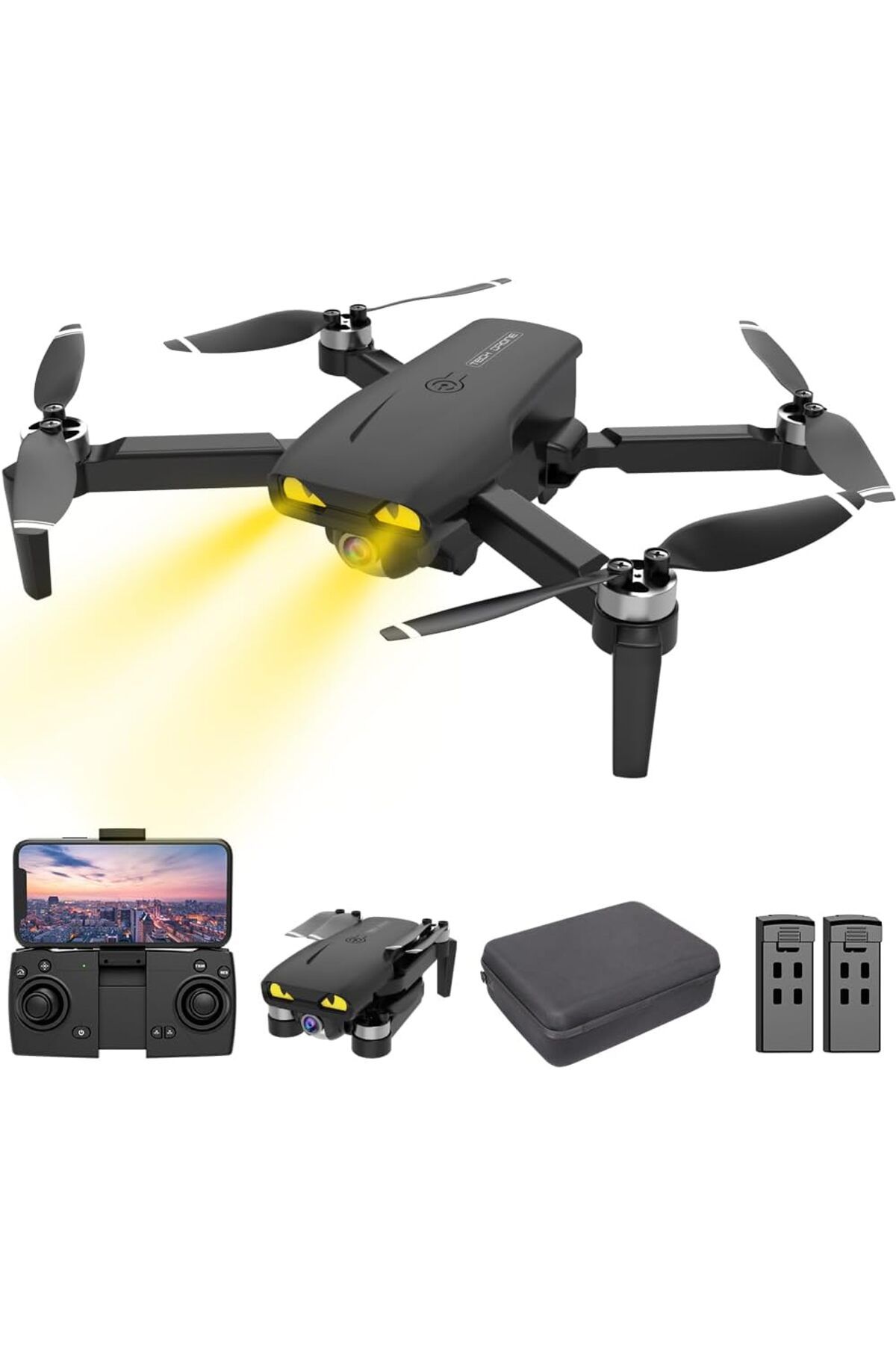 OBEST Çocuklar ve Yetişkinler İçin Kameralı Hafif Katlanabilir Drone, Başsız Modlu 720P FPV RC Quadcopter