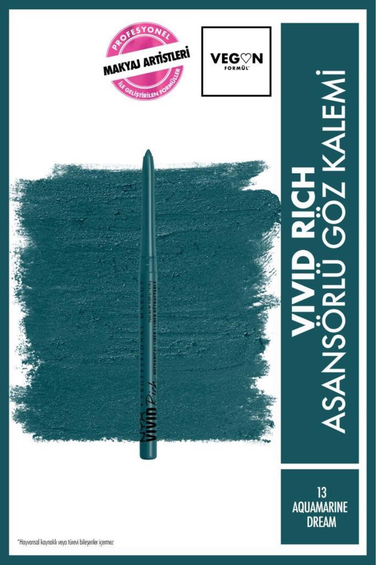 NYX Professional Makeup Vivid Rich Asansörlü Göz Kalemi - 13 Aquamarine Dream