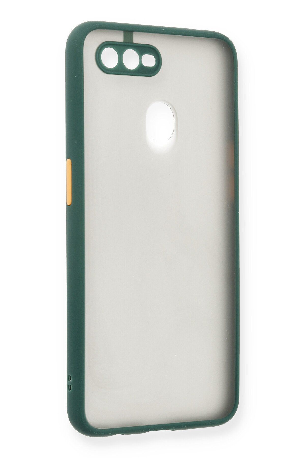 cepmoda Oppo AX7 Kılıf - Yanları Renkli Arkası Mat Dayanıklı Telefon Kılıfı - Yeşil Kapak