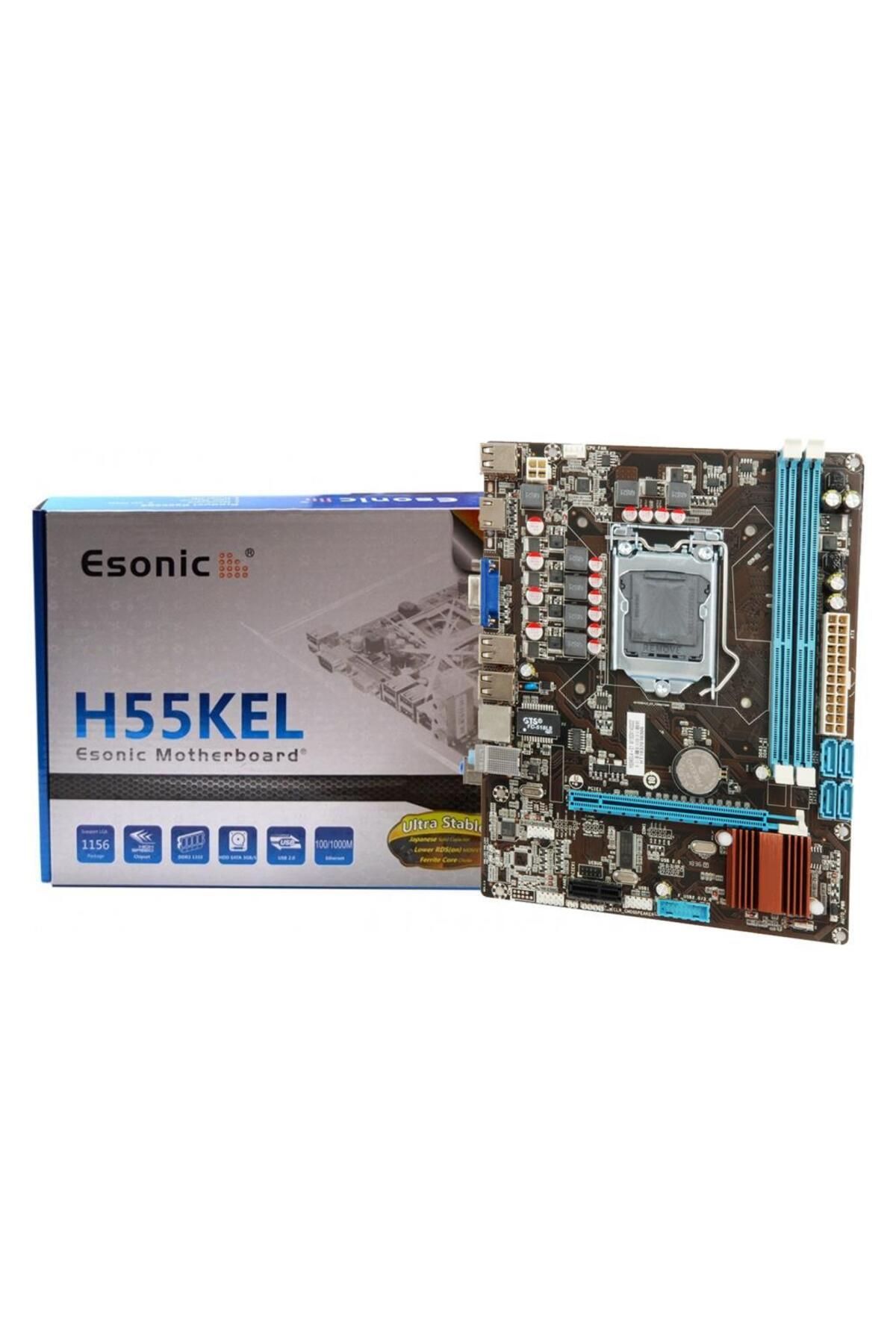 IZOLY Esonic H55-kel Intel H55 1333 Mhz Ddr3 Soket 1156 Matx Anakart