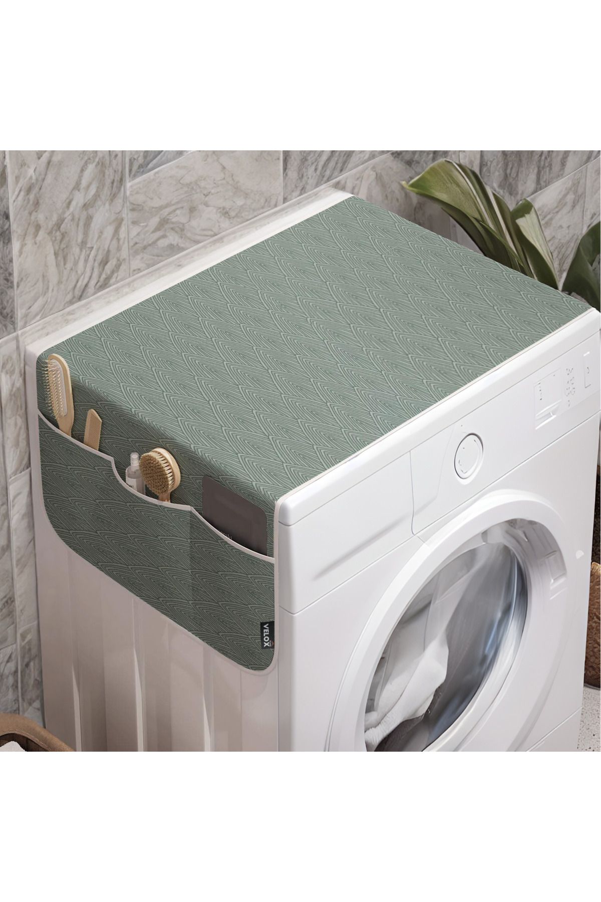 Velox Home Çamaşır Makinesi Düzenleyici Örtüsü, Sıvı Geçirmez, Kaymaz Taban Koruyucu Organizer