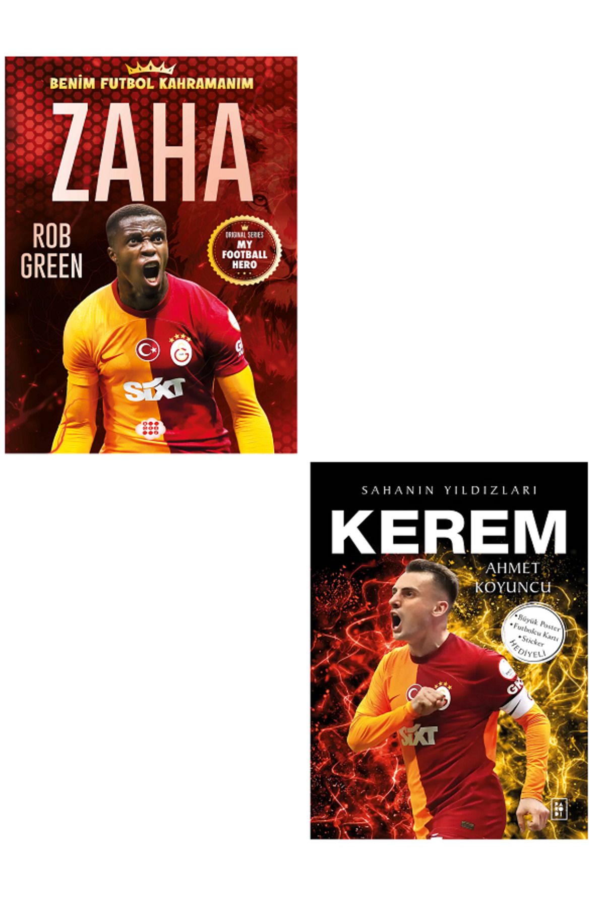 Parodi Yayınları KEREM Sahanın Yıldızları - ZAHA Benim Futbol Kahramanım ( BÜYÜK Poster Stcker Futbolcu Kartı HEDİYE)