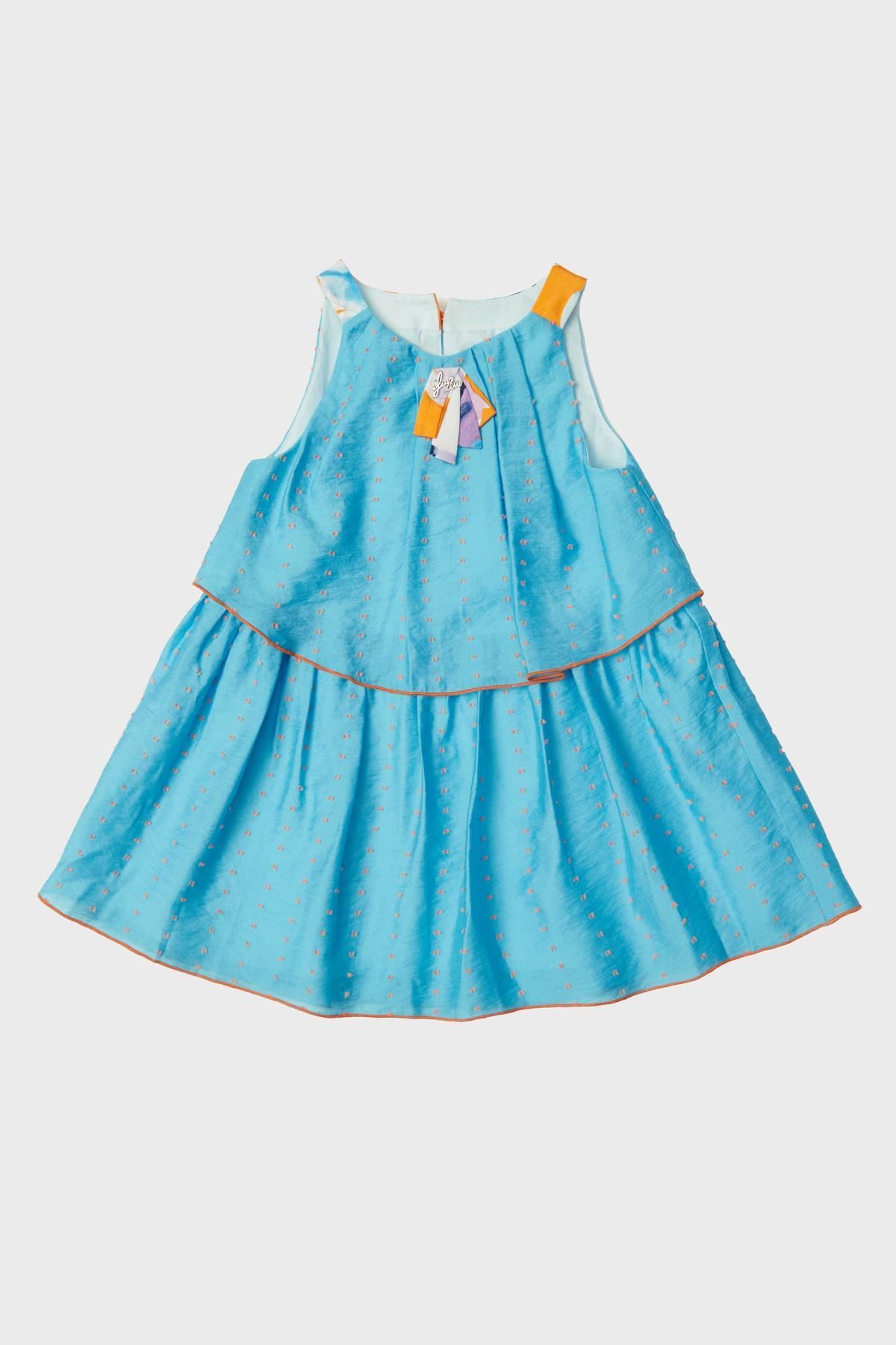 Lia Lea BG Store Kız Bebek Mavi Elbise