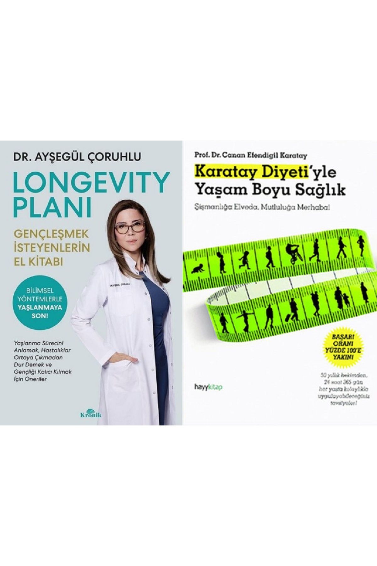 Hayykitap Longevity Planı + Karatay Diyeti'yle Yaşam Boyu Sağlık / 2 Kitap Set