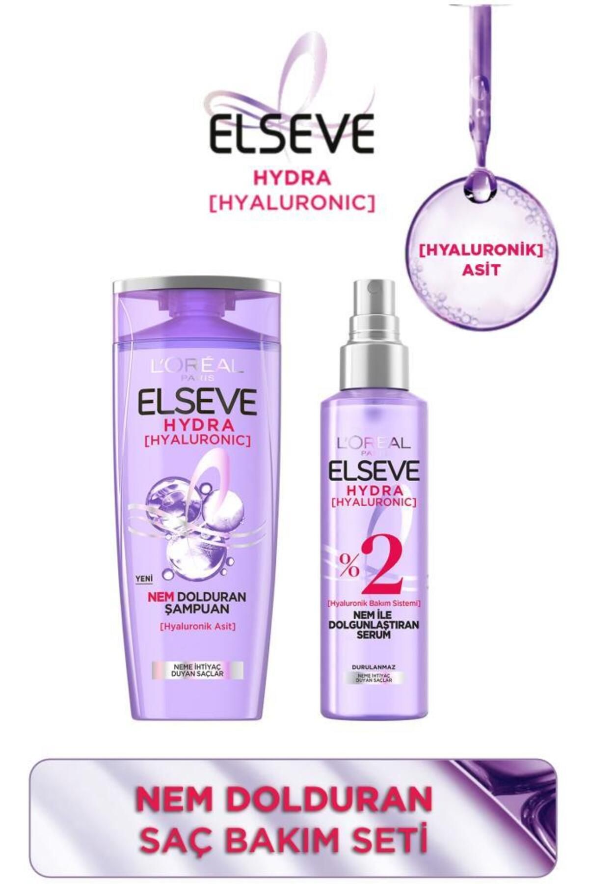 Elseve Hydra [hyaluronic] Nem Dolduran Şampuan 390ml Nem Ile Dolgunlaştıran Serum 150ml Seti