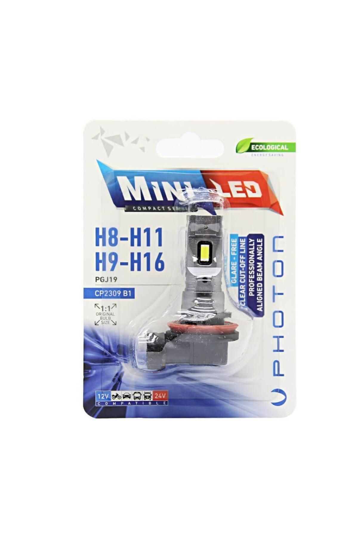 Photon Mini H8 H9 H11 H16 7500 Lumens 12-24V Compact Led