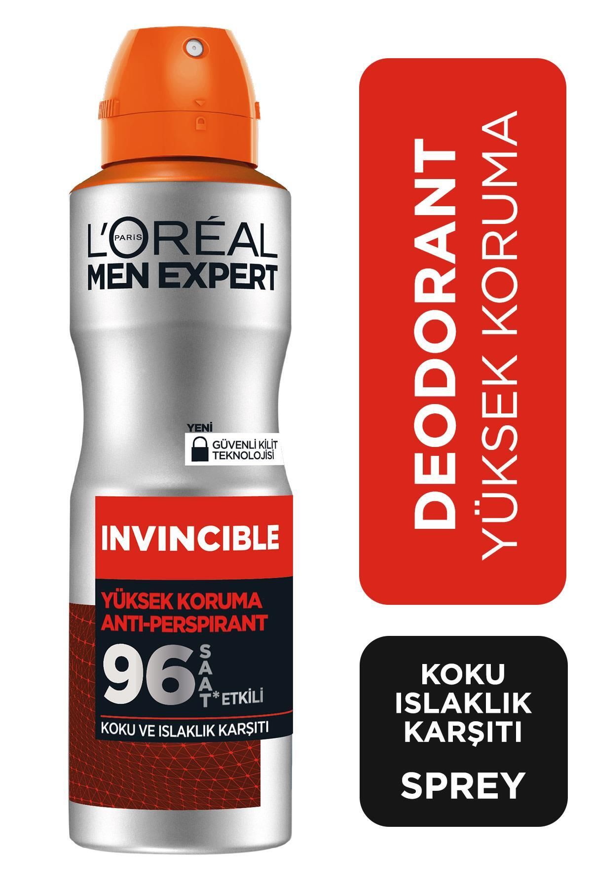 L'Oreal Paris Men Expert Invincible Anti-perspırant Yüksek Koruma Erkek Sprey Deodorant 150ml