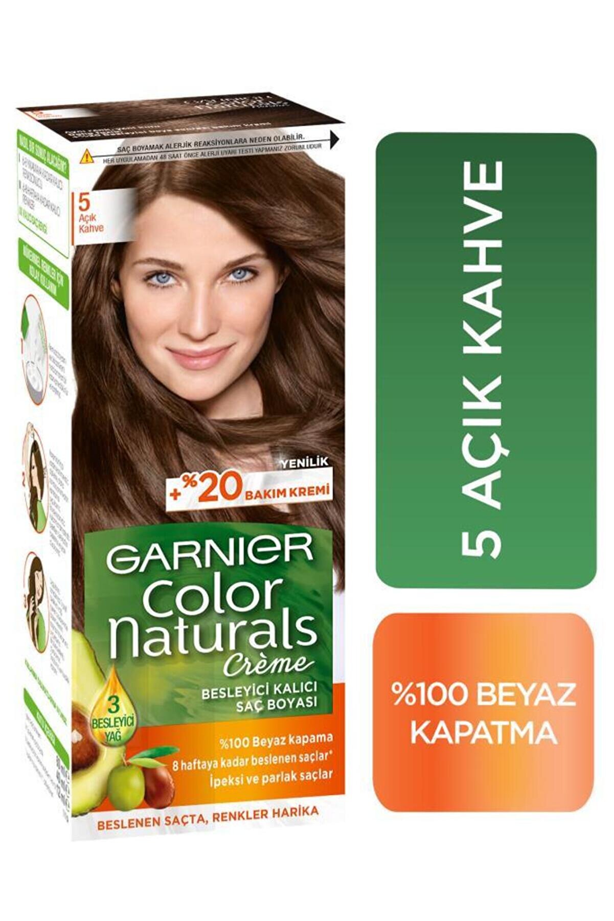 Garnier Color Naturals Saç Boyası 5 Açık Kahve