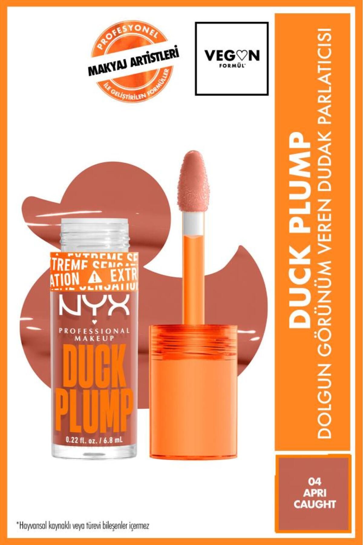 NYX Professional Makeup Duck Plump Dolgun Görünüm Veren Dudak Parlatıcısı - 04 Apri-Caught