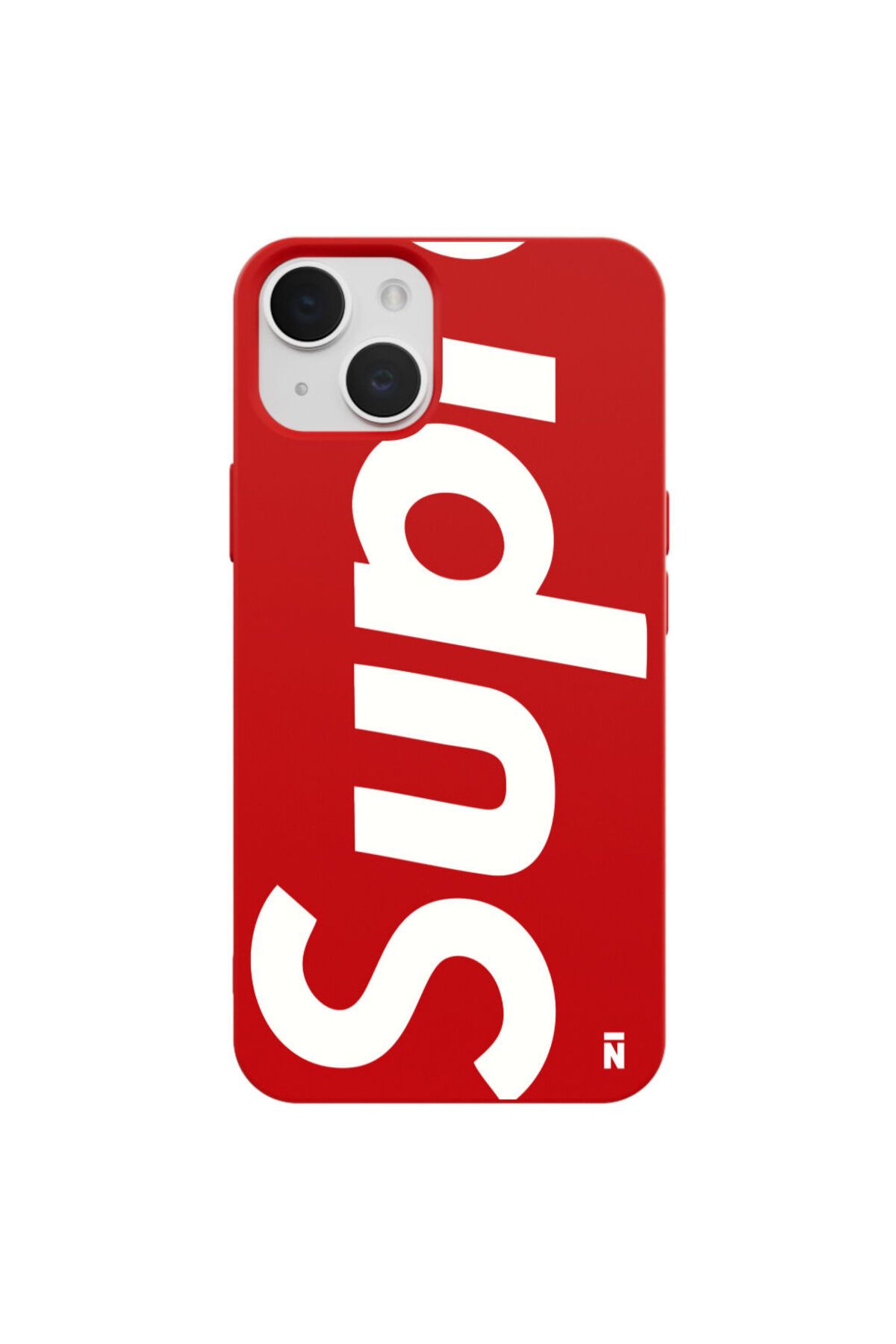 Casen iPhone 13 Mini SUP Tasarımlı Kırmızı Renkli Silikon Telefon Kılıfı