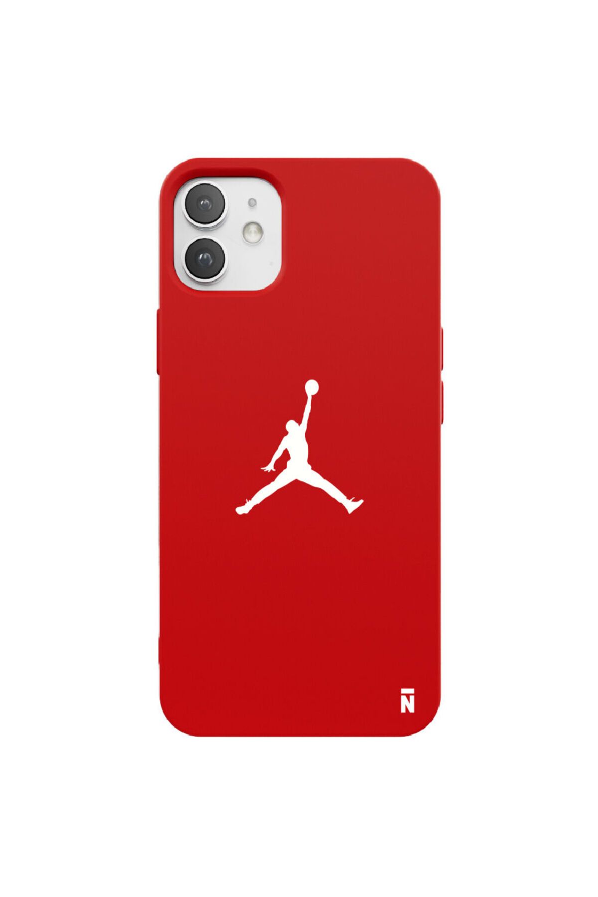Casen iPhone 12 Mini NBA Tasarımlı Kırmızı Renkli Silikon Telefon Kılıfı