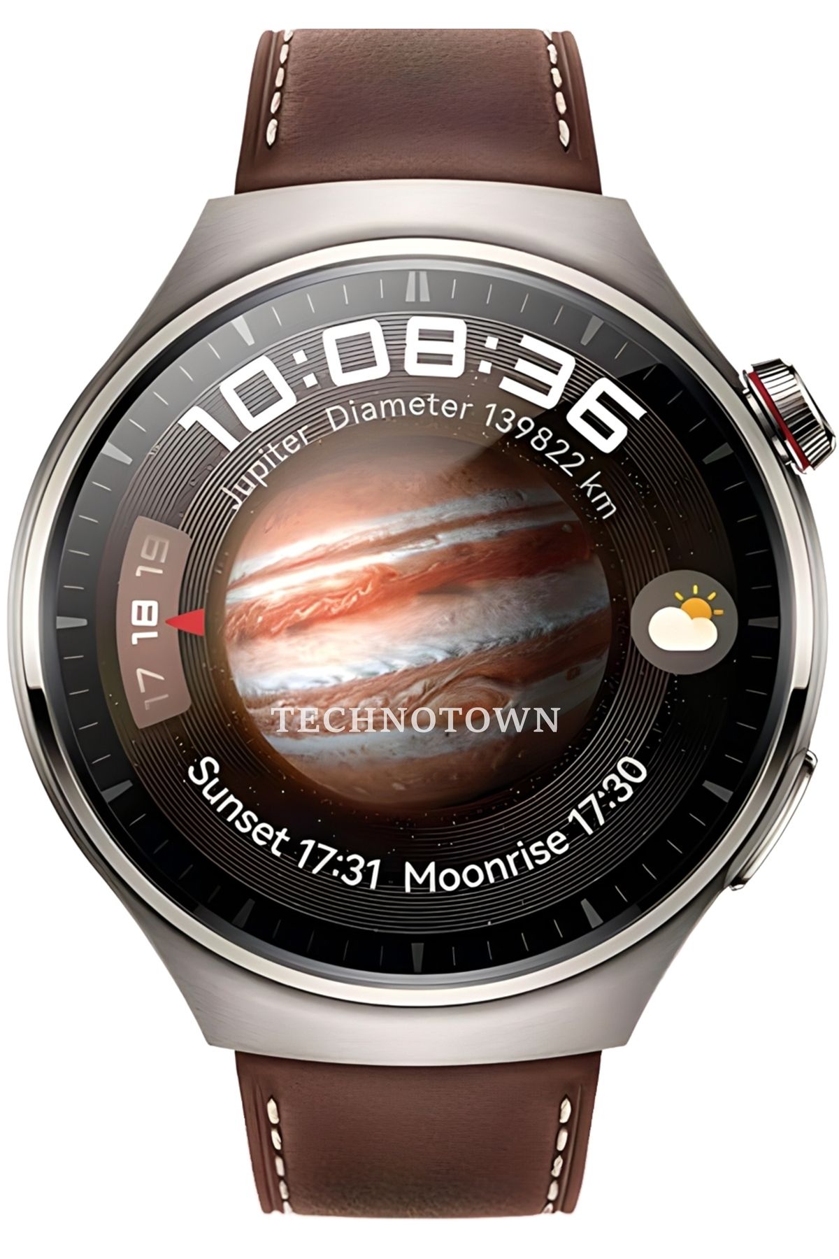 TECHNOTOWN Watch4 Pro Titanyum Geniş Amoled Ekran Çift Kordonlu Tüm Telefonlarla Uyumlu Bt Destekli Akıllı Saat