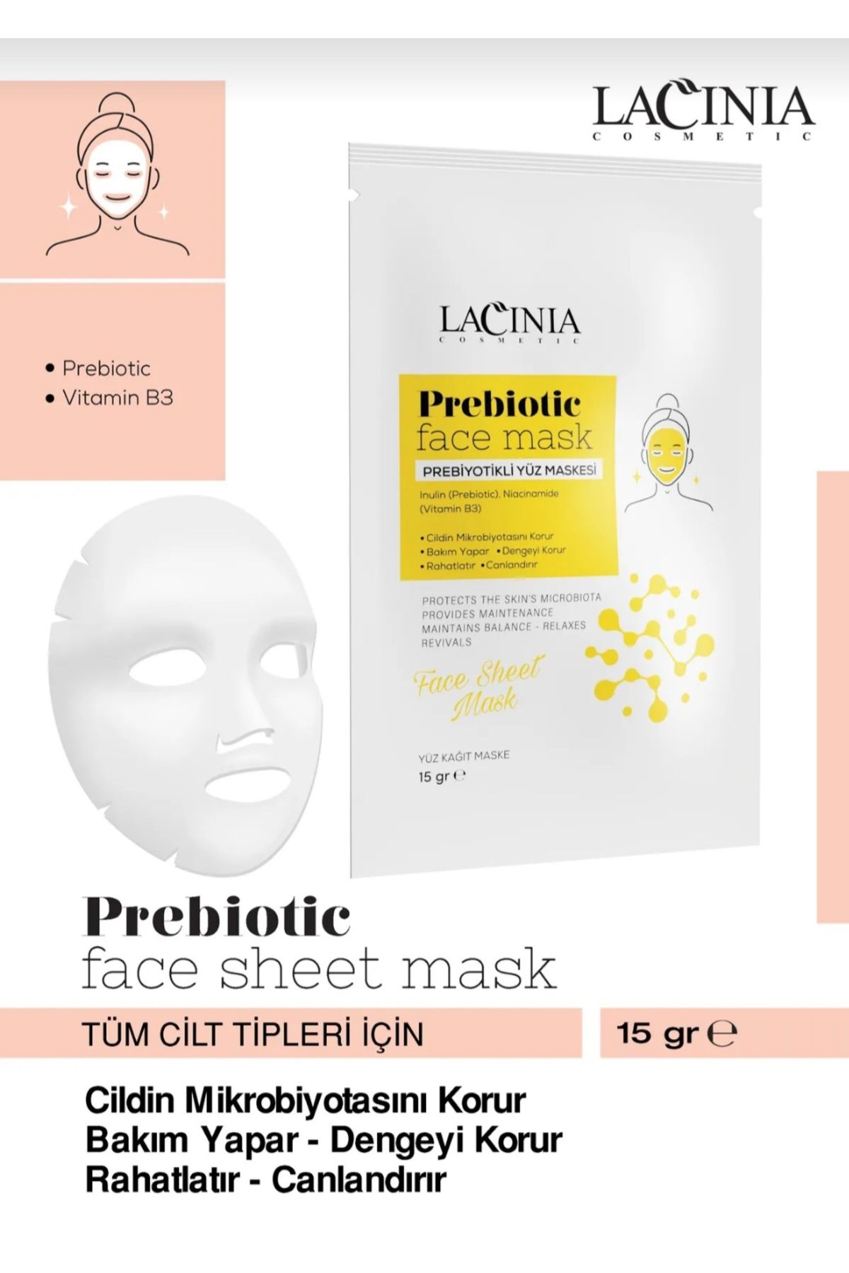 Lacinia Kağıt yüz maskesi