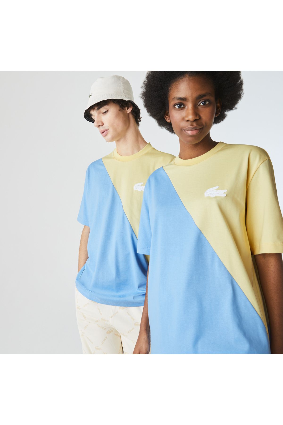 Lacoste Lıve Unisex Loose Fit Iki Renkli Pamuklu T-shirt