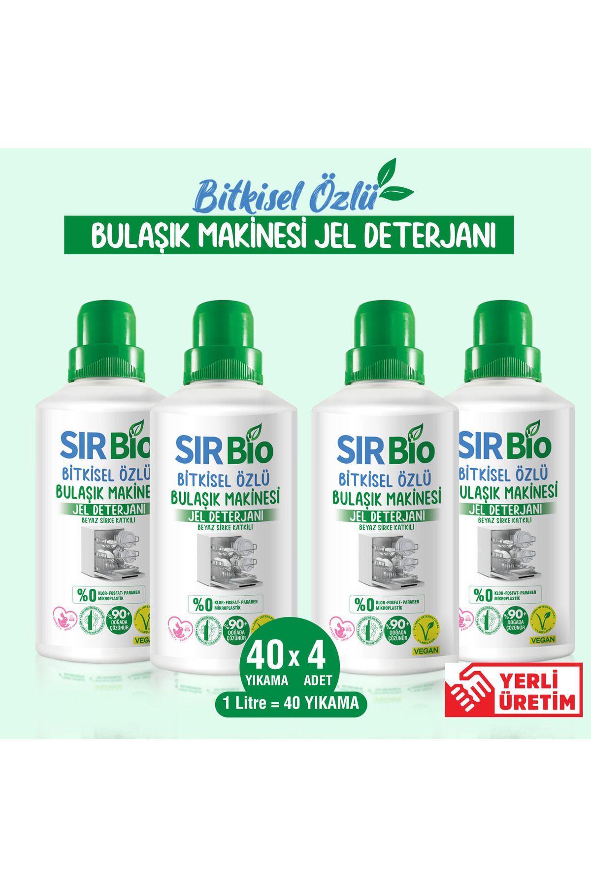 SIR Bio Sır Bio Bulaşık Makine Deterjanı 1000 ml 4'lü