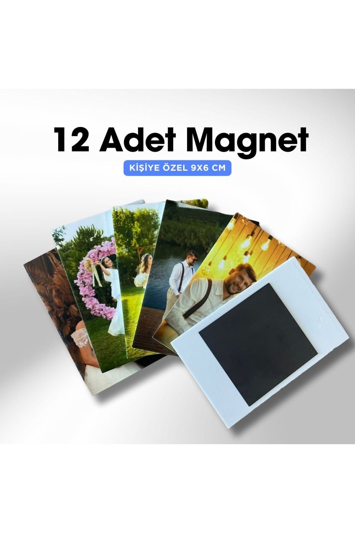 Hobiart Resimli Magnet Kişiye Özel Buzdolabı Magneti 12 Adet Yüksek Kalite Baskı 6x9 Cm Mıknatıs Dahil