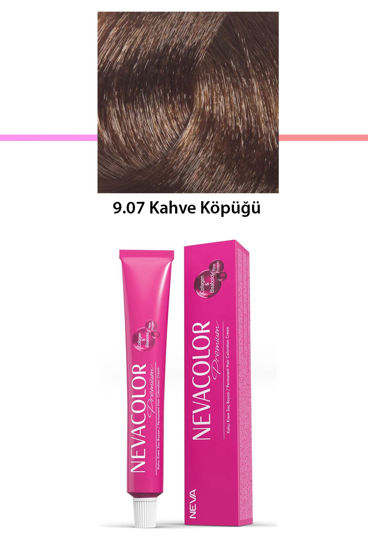 Neva Color Premium 9.07 Kahve Köpüğü - Kalıcı Krem Saç Boyası 50 g Tüp