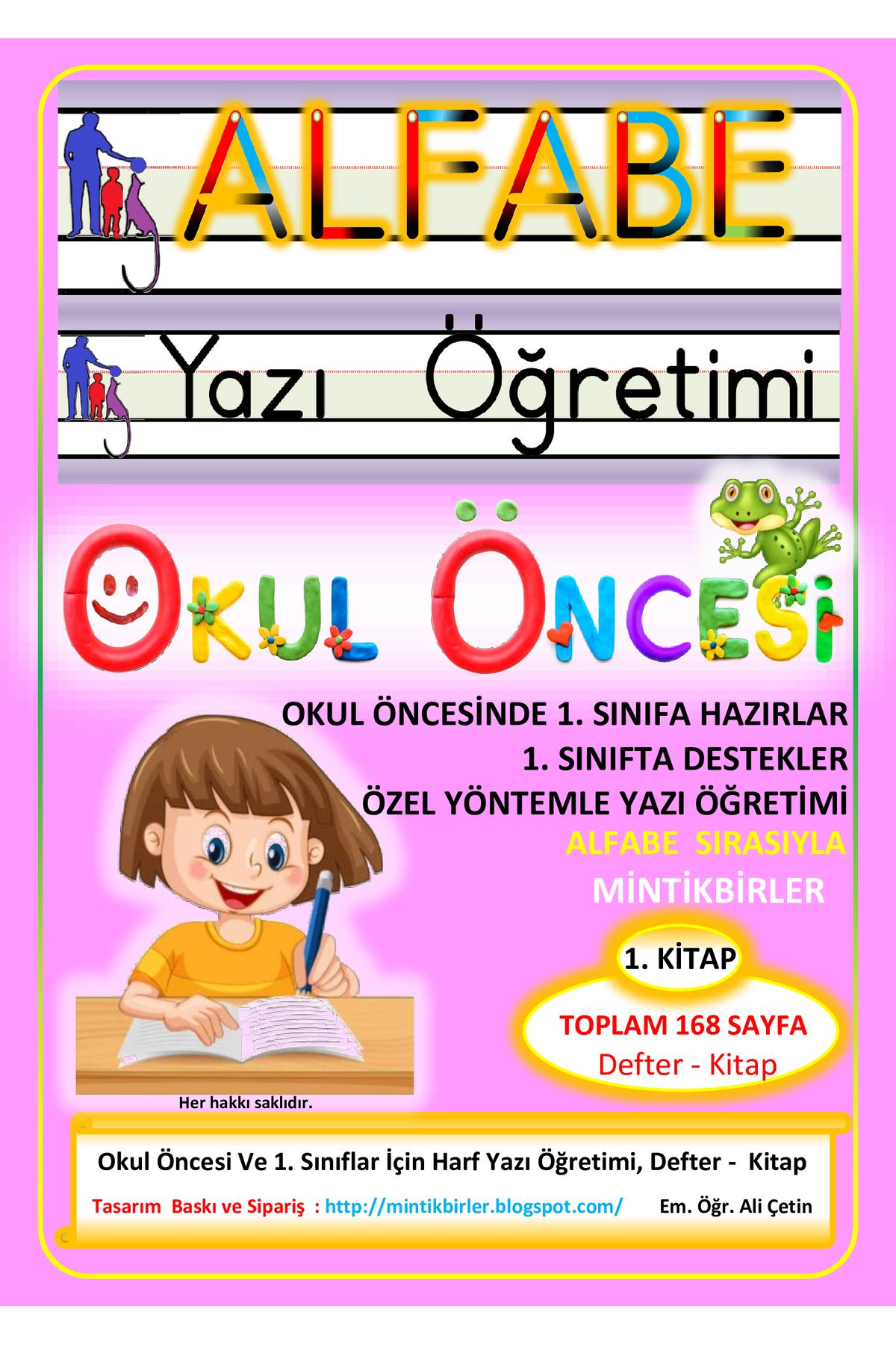 mintikbirler Okul Öncesi Ana Sınıfı 1. Sınıf Okuma Yazma Öğretimi Defteri Kitabı, Alfabe Defter Kitap Yazı 1 Adet