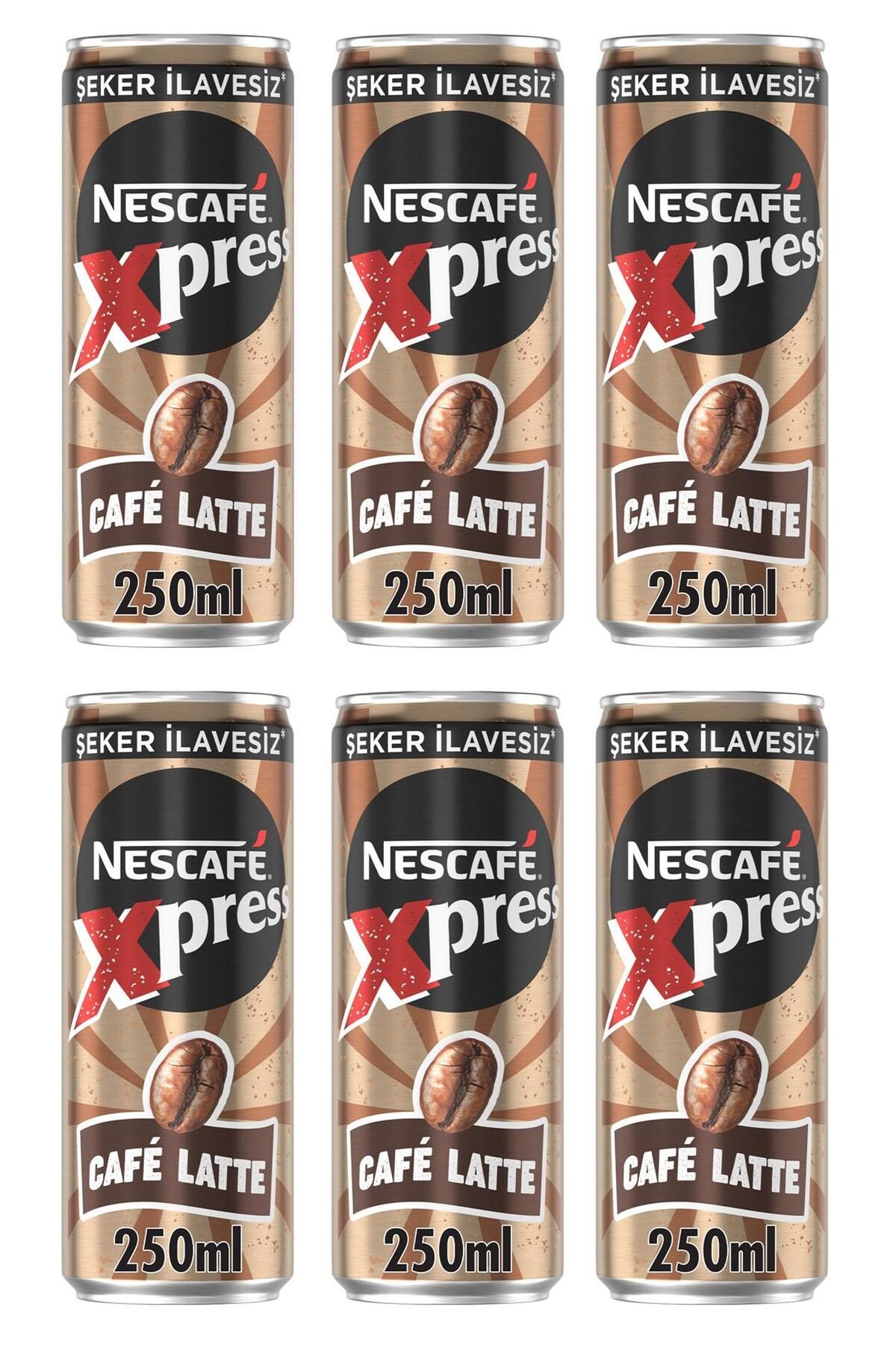 Nescafe Xpress Cafe Latte Şekersiz Soğuk Kahve 250 Ml X 6 Adet