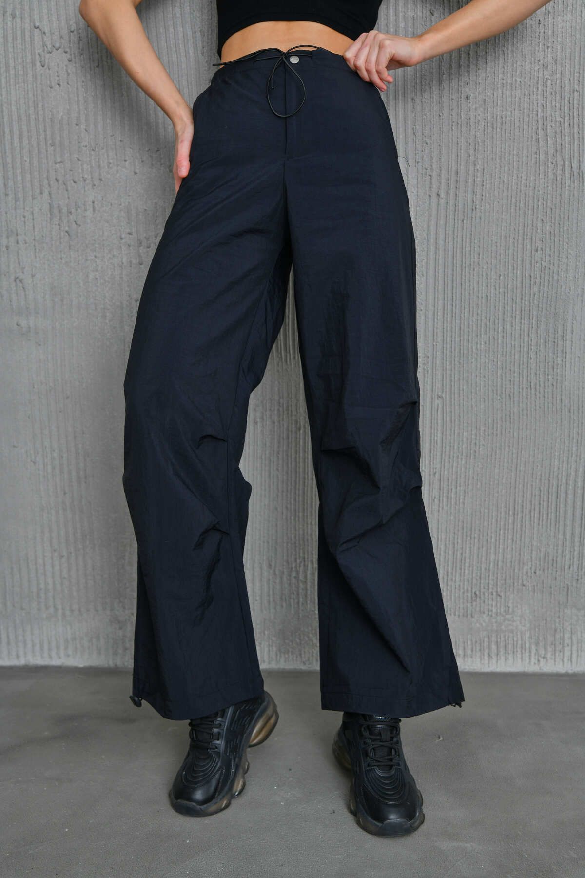 VOLT CLOTHİNG Kadın Beli Lastikli Paraşüt Pantolon