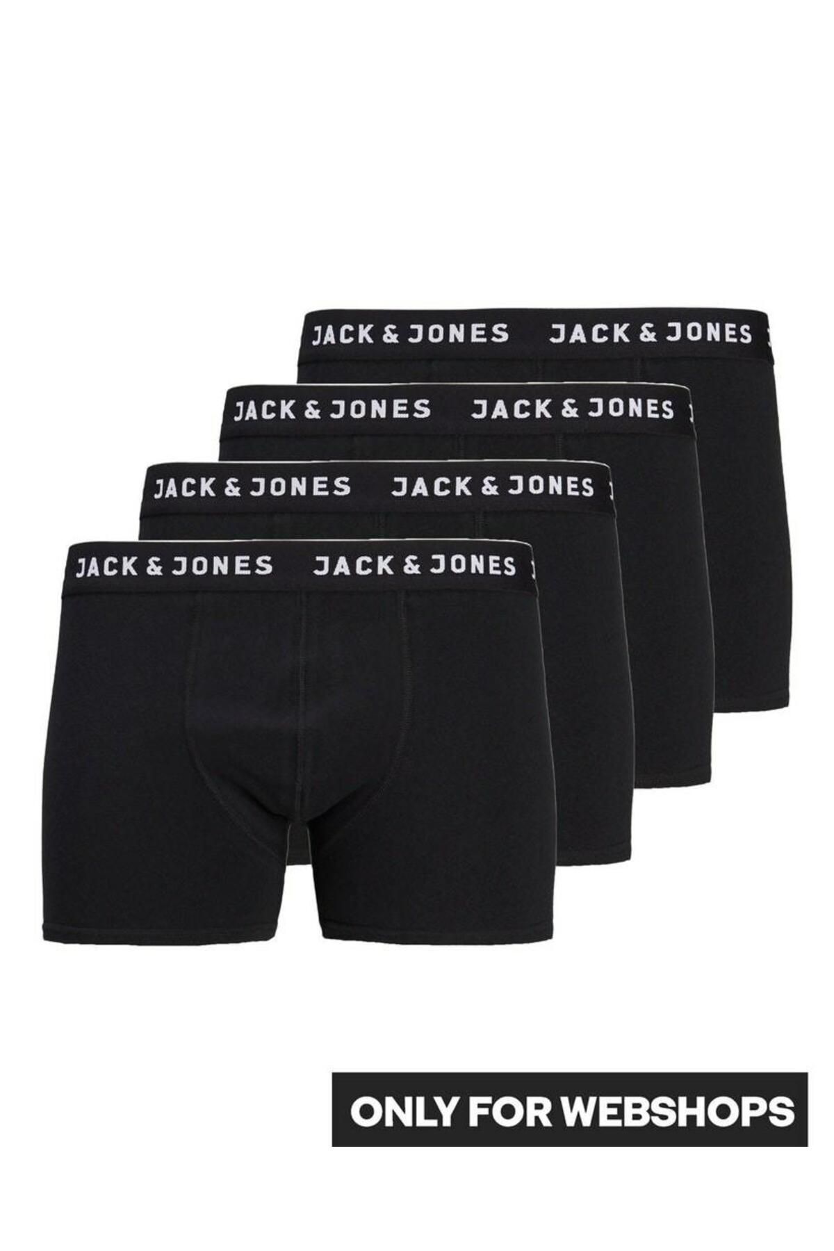 Jack & Jones Jack Jones Black 4 Lü Paket Erkek Boxer 12142914
