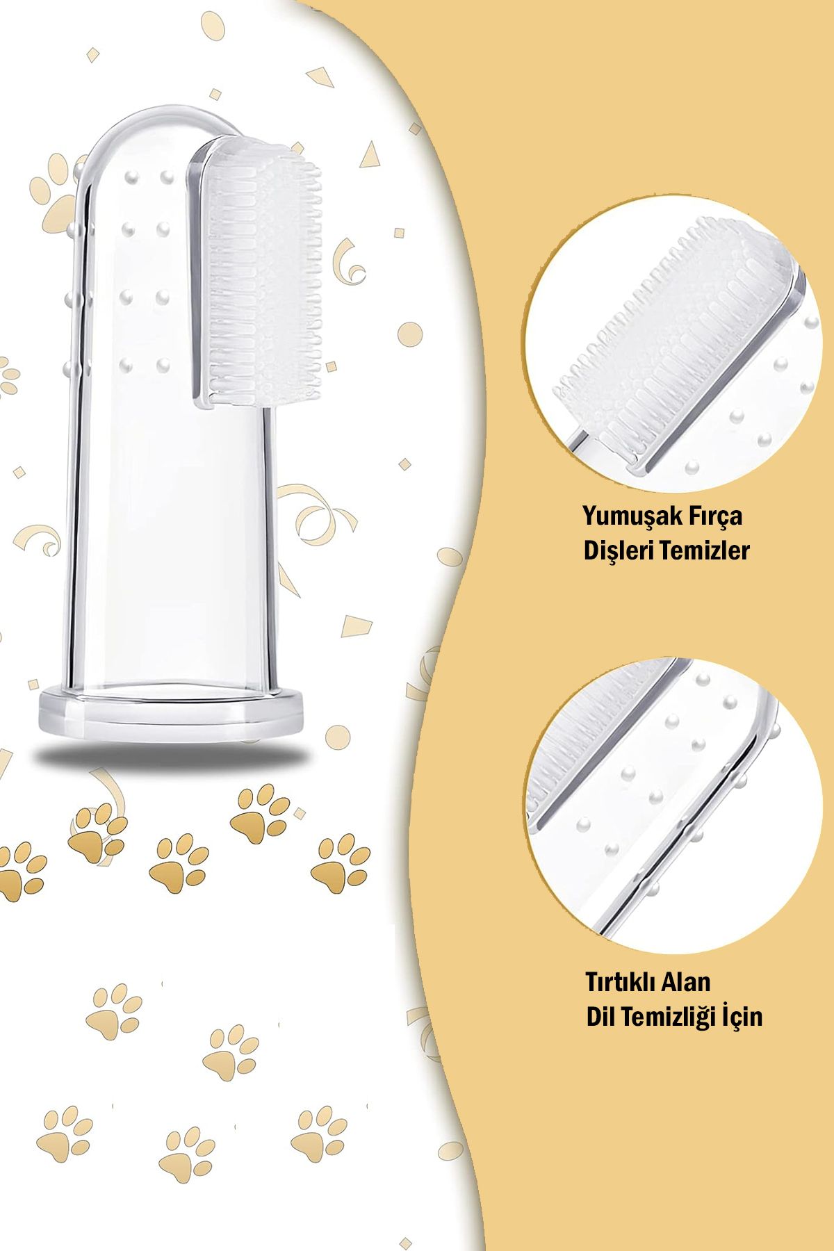 Factorial Parmak Şekilli Slikon Diş Kaşıyıcı ve Fırça Yavru Kedi Yavru Kopek Bakım Ürünleri Öne Çıkan Ürünler