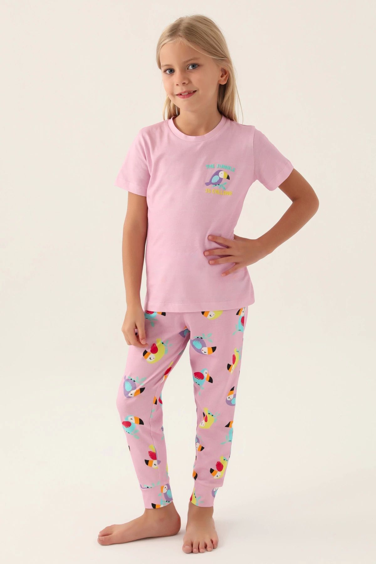 Pierre Cardin 3403-2 Kız Çocuk Kısa Kol Pijama Takımı