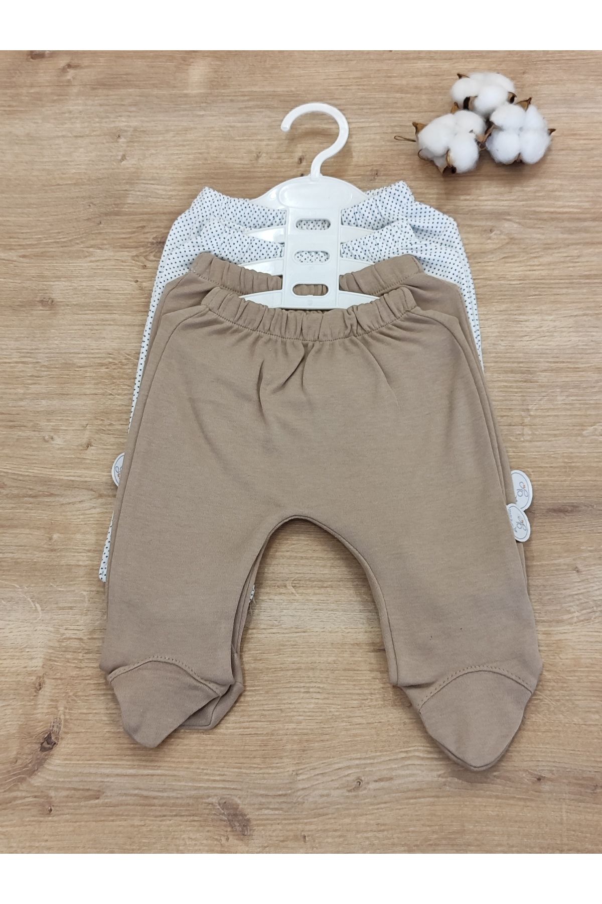 Tomuycuk Bebe 4'lü Pantolon Bebek Takımı 0-3 ve 3-6 ay Pamuklu Yumuşak Kumaş