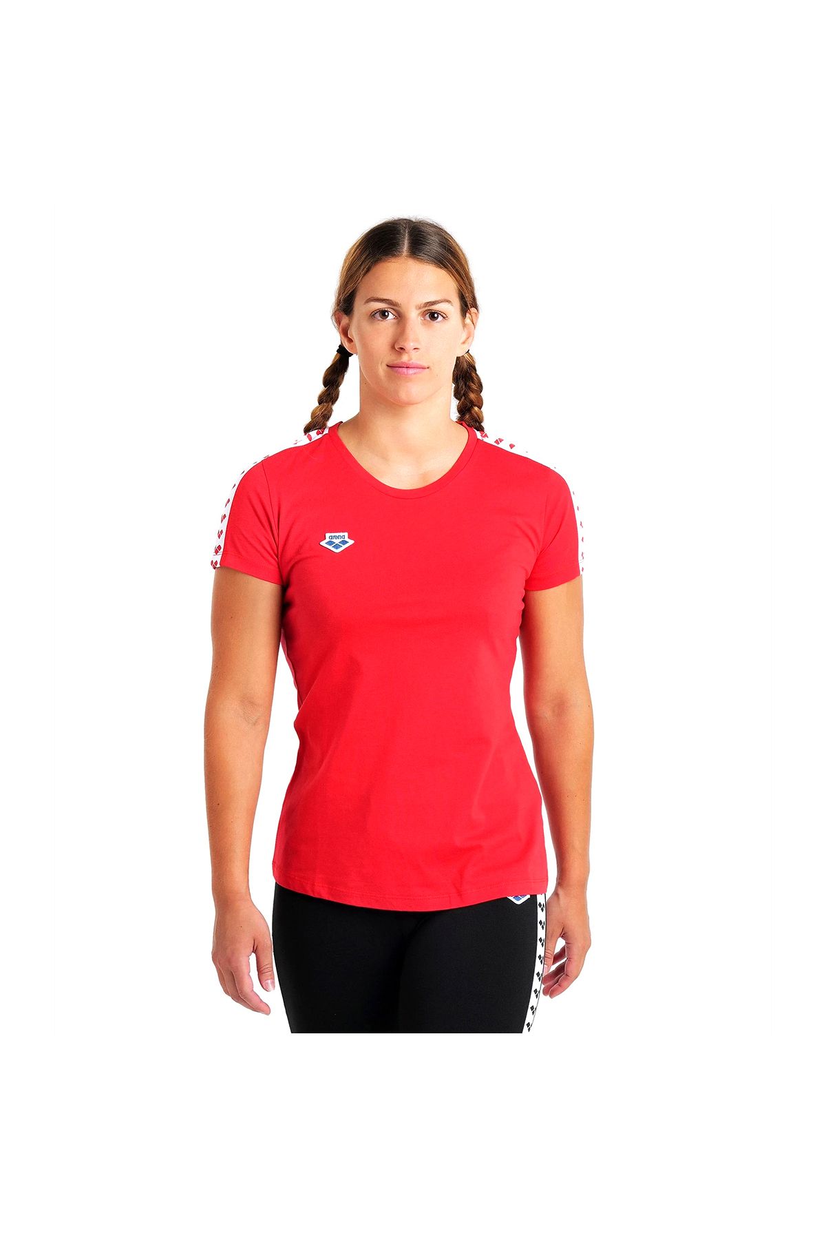 Arena Team Kadın Kırmızı Günlük Stil T-shirt 001225401
