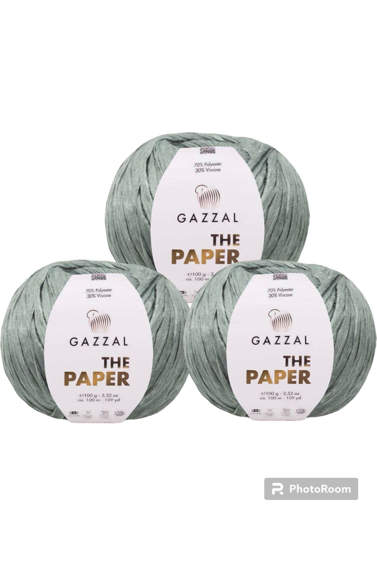 Gazzal THE PAPER 3'LÜ YUMUŞAK KAĞIT RAFYA ÇANTA ŞAPKA EL ÖRGÜ İPİ