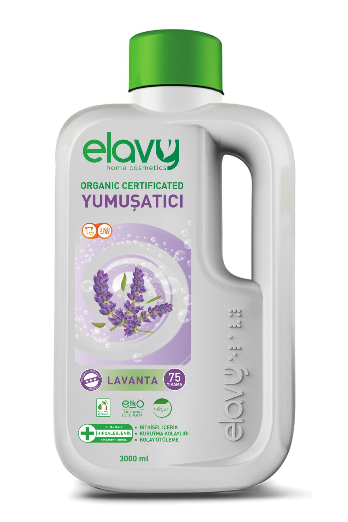 Elavy Lavanta Organik Sertifikalı Çamaşır Yumuşatıcısı 3 Litre