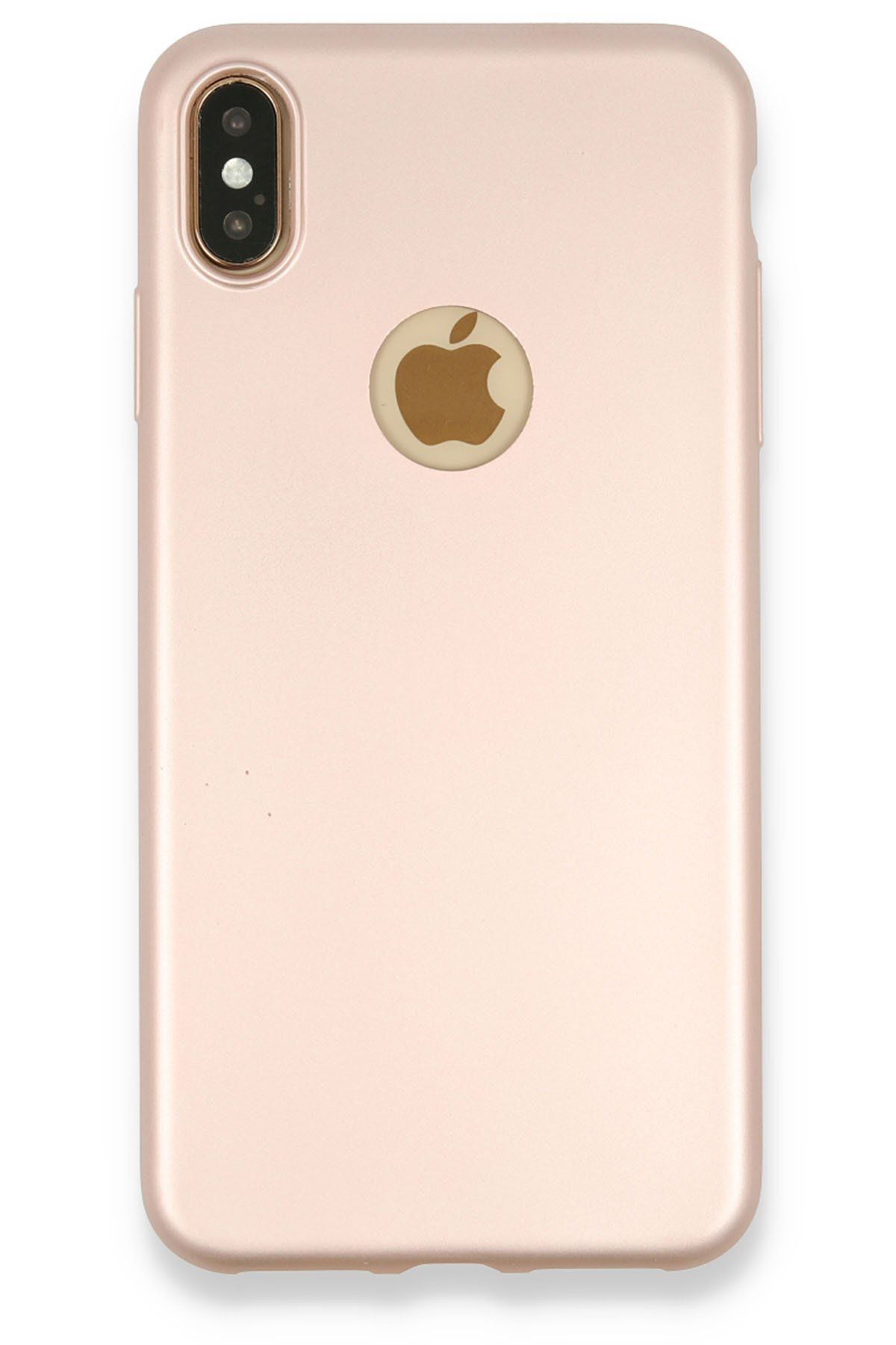 cepmoda iPhone XS Max Soft İnce Esnek Telefon Kılıfı - Rose Gold Renkli Slim Silikon Kapak