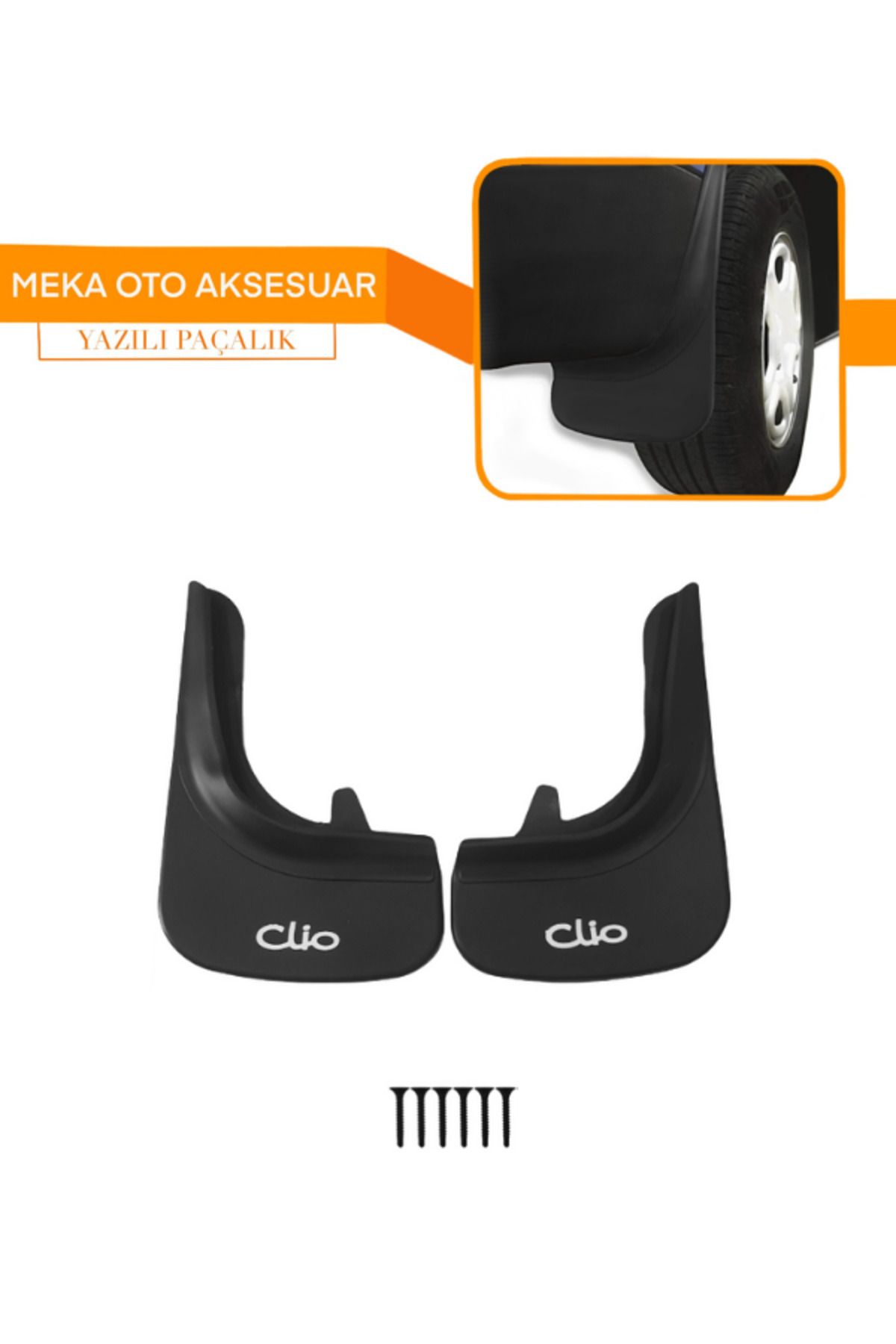 TREND Clio Yazılı uyumlu 2'li Set Ön Veya Arka Paçalık Çamurluk Tozluk Clio 2-3-4-5