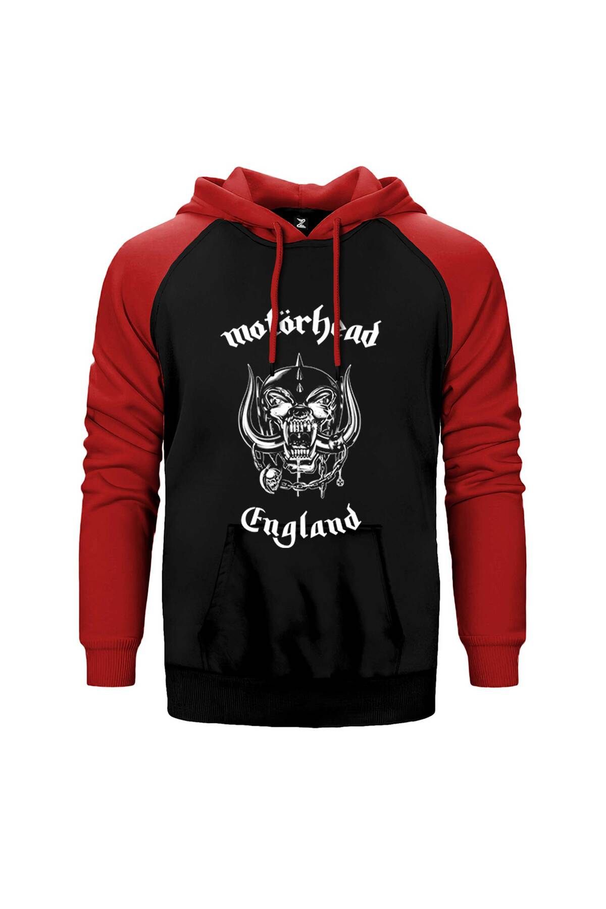 Z zepplin Motörhead England Kırmızı Renk Reglan Kol Kapşonlu Sweatshirt
