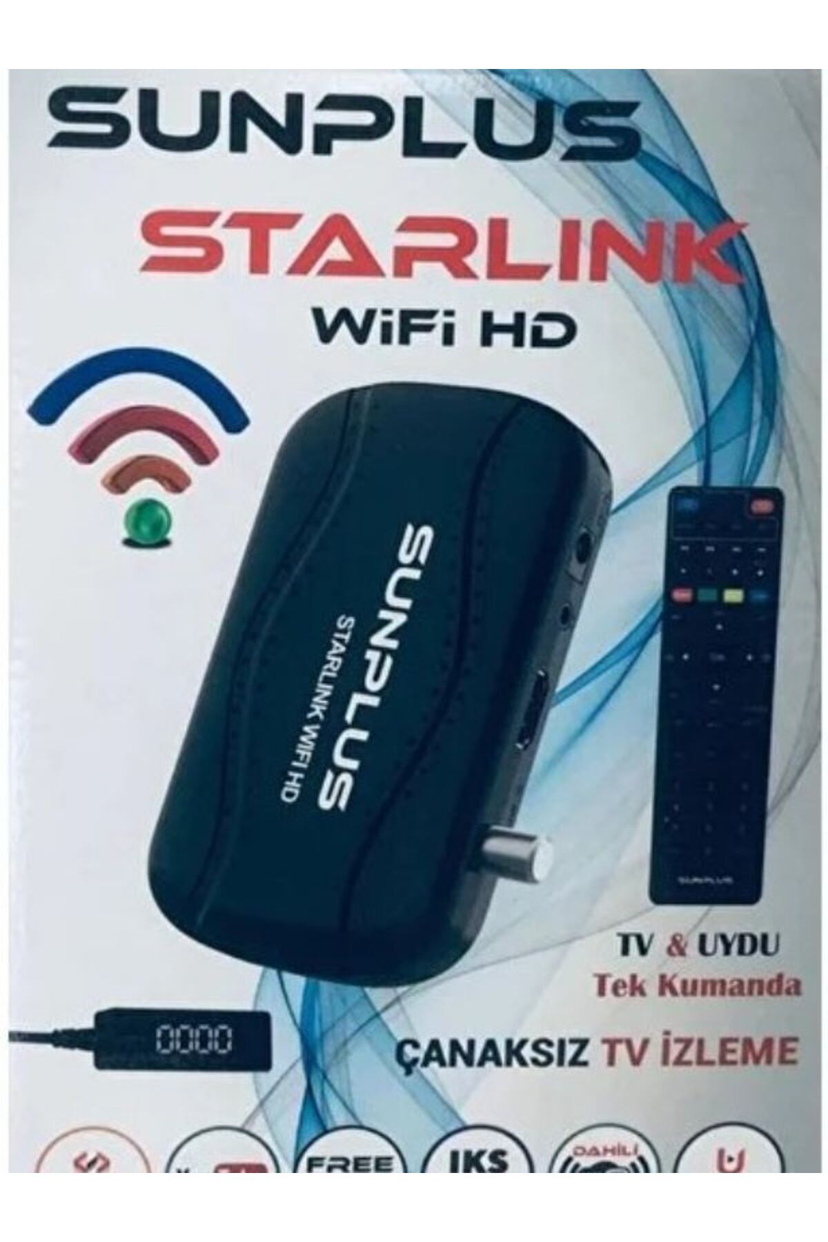 Sunplus Starlınk Hd Uydu Alıcısı Dahili Wi-Fi Full Hd 1080P Tv & Uydu Tek Kumanda